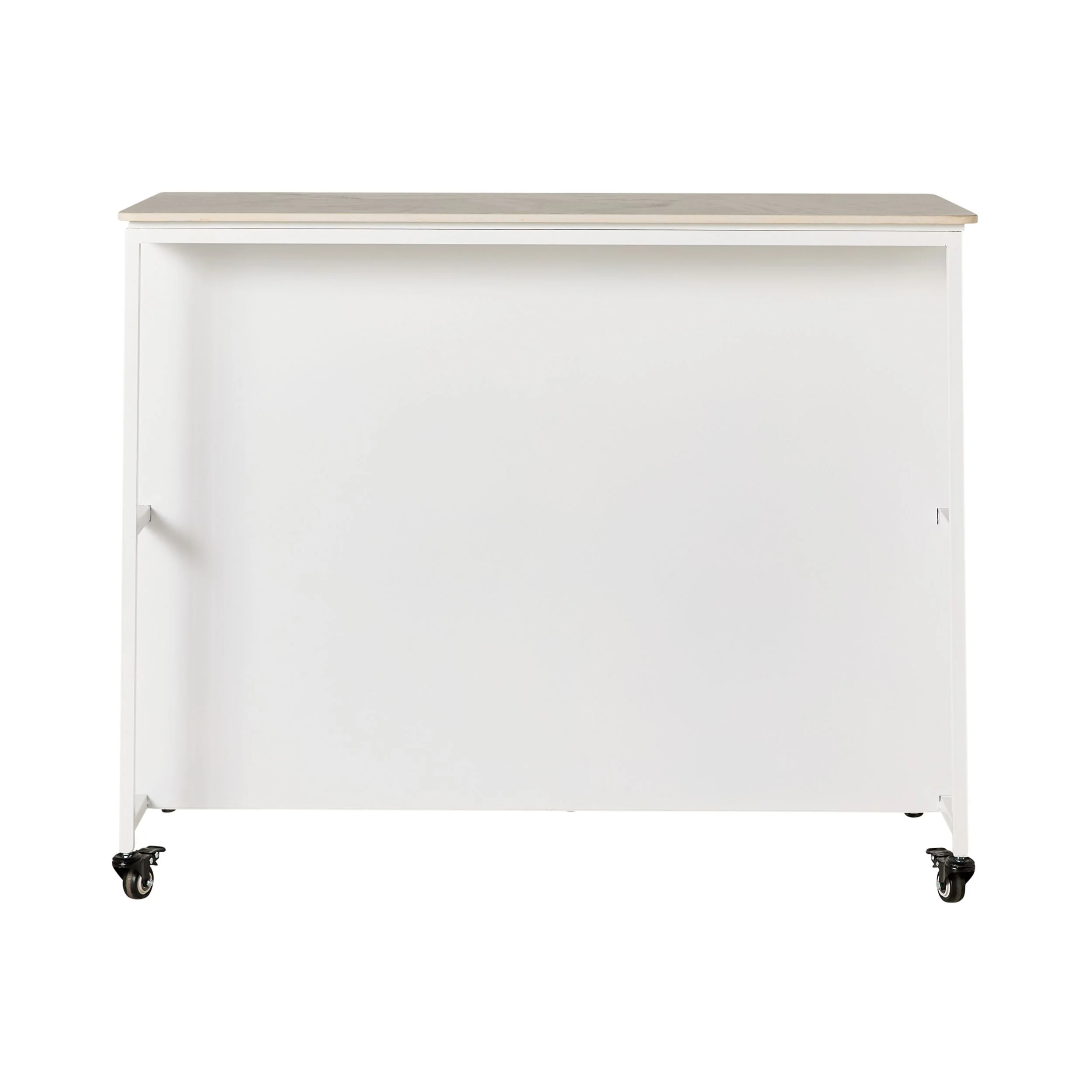 Nero Kitchen Island Bench with Drawer White 120cm - Image 5
