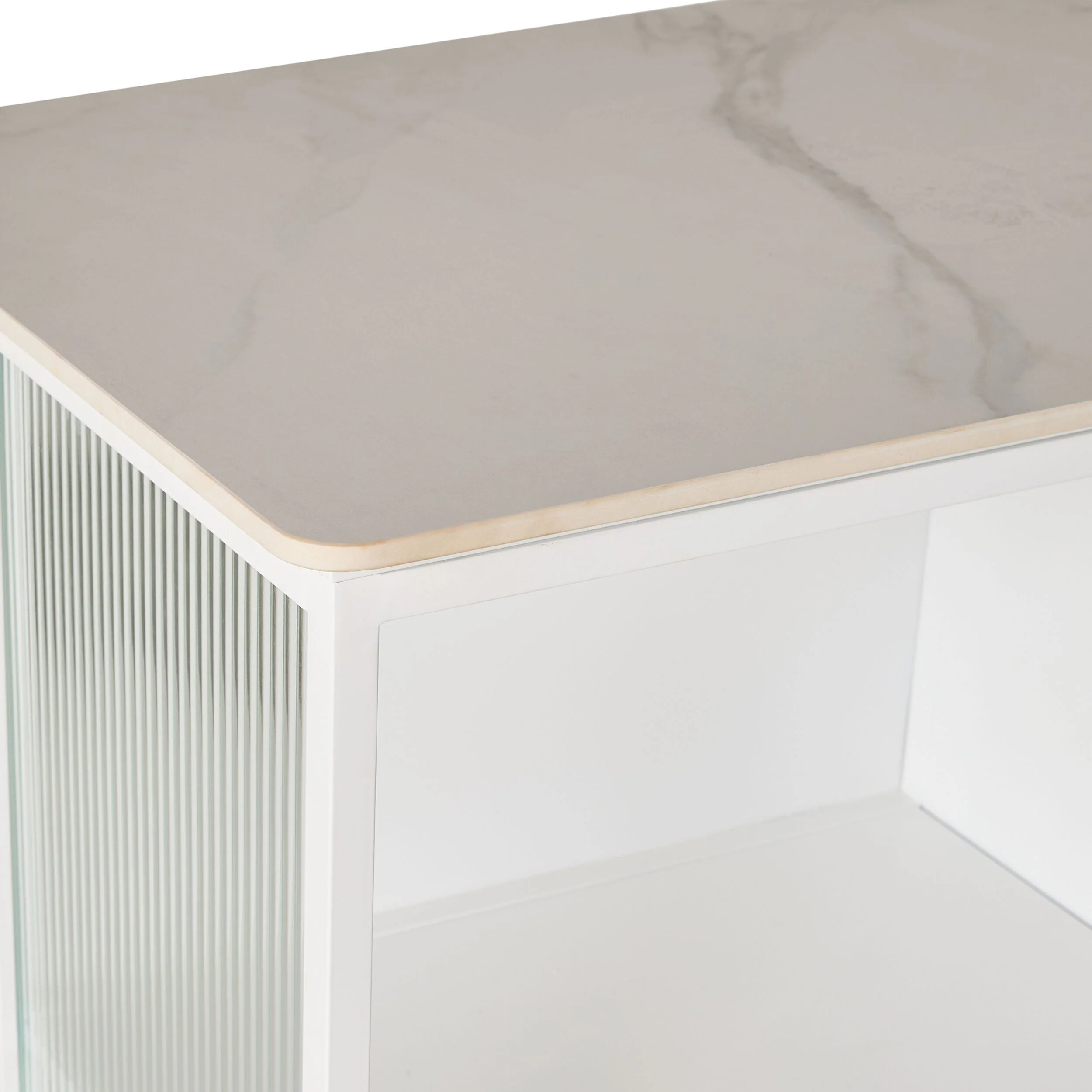 Nero Kitchen Island Bench with Drawer White 120cm - Image 7