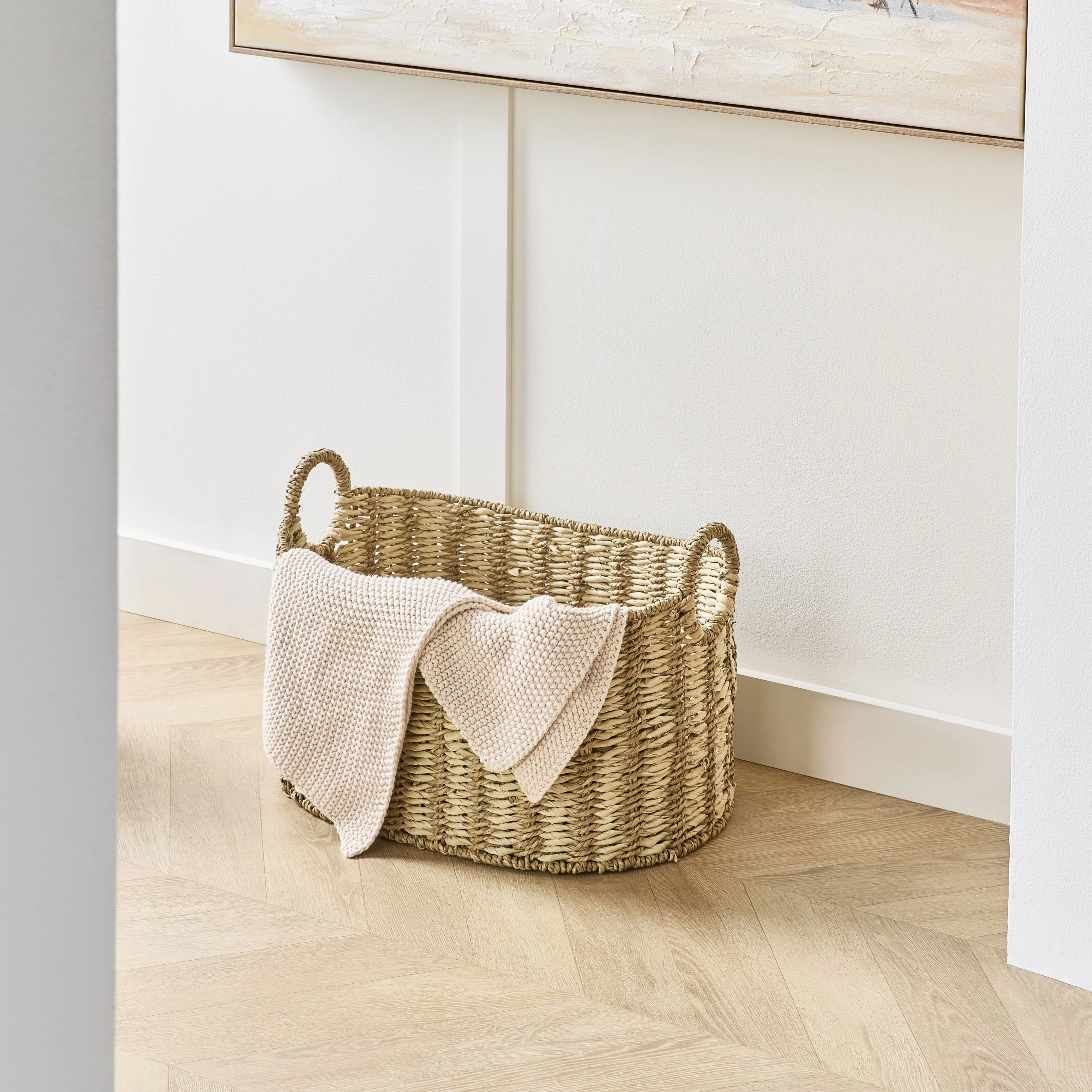 Nile Twisted Seagrass Large Oval Basket - Image 3