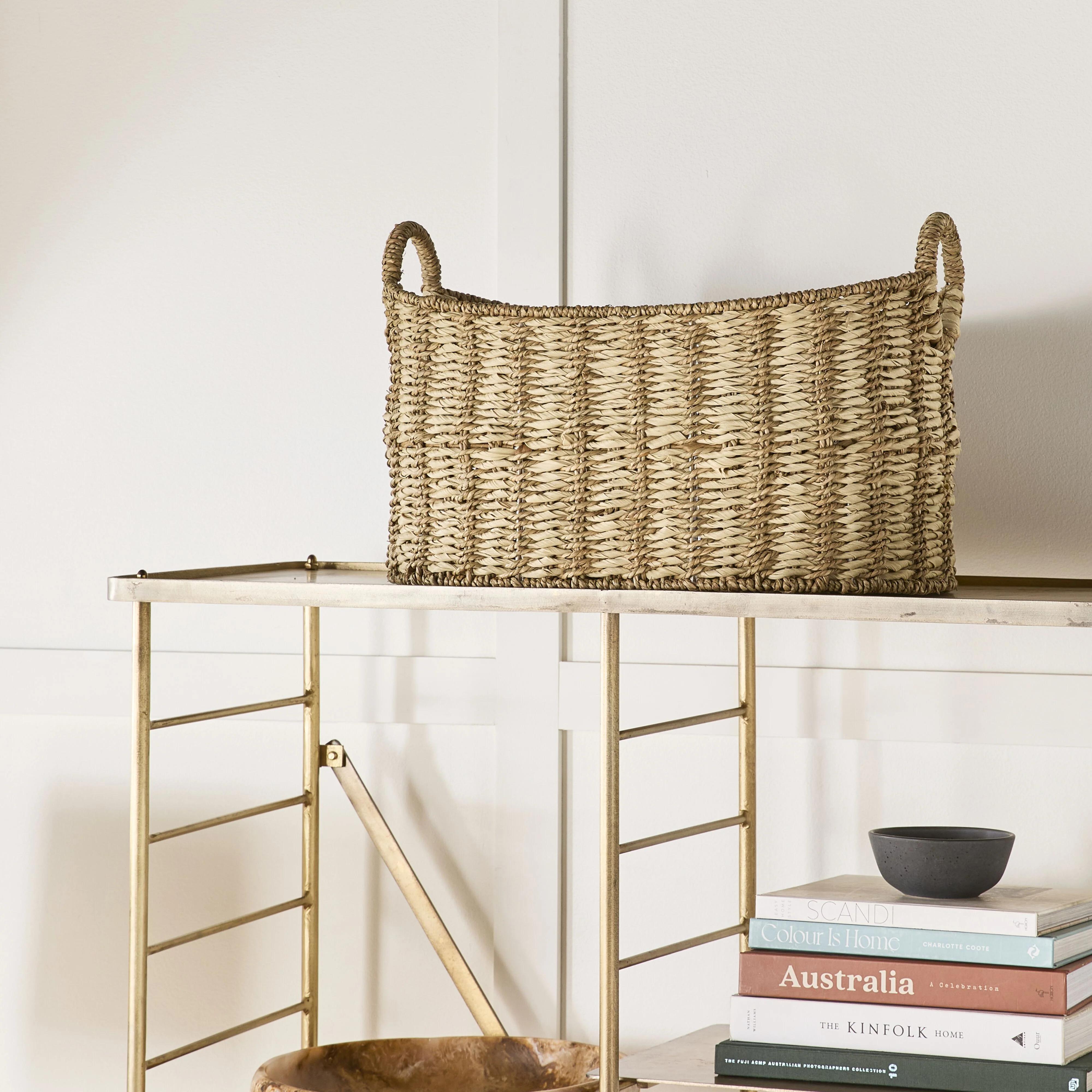 Nile Twisted Seagrass Small Oval Basket - Image 3
