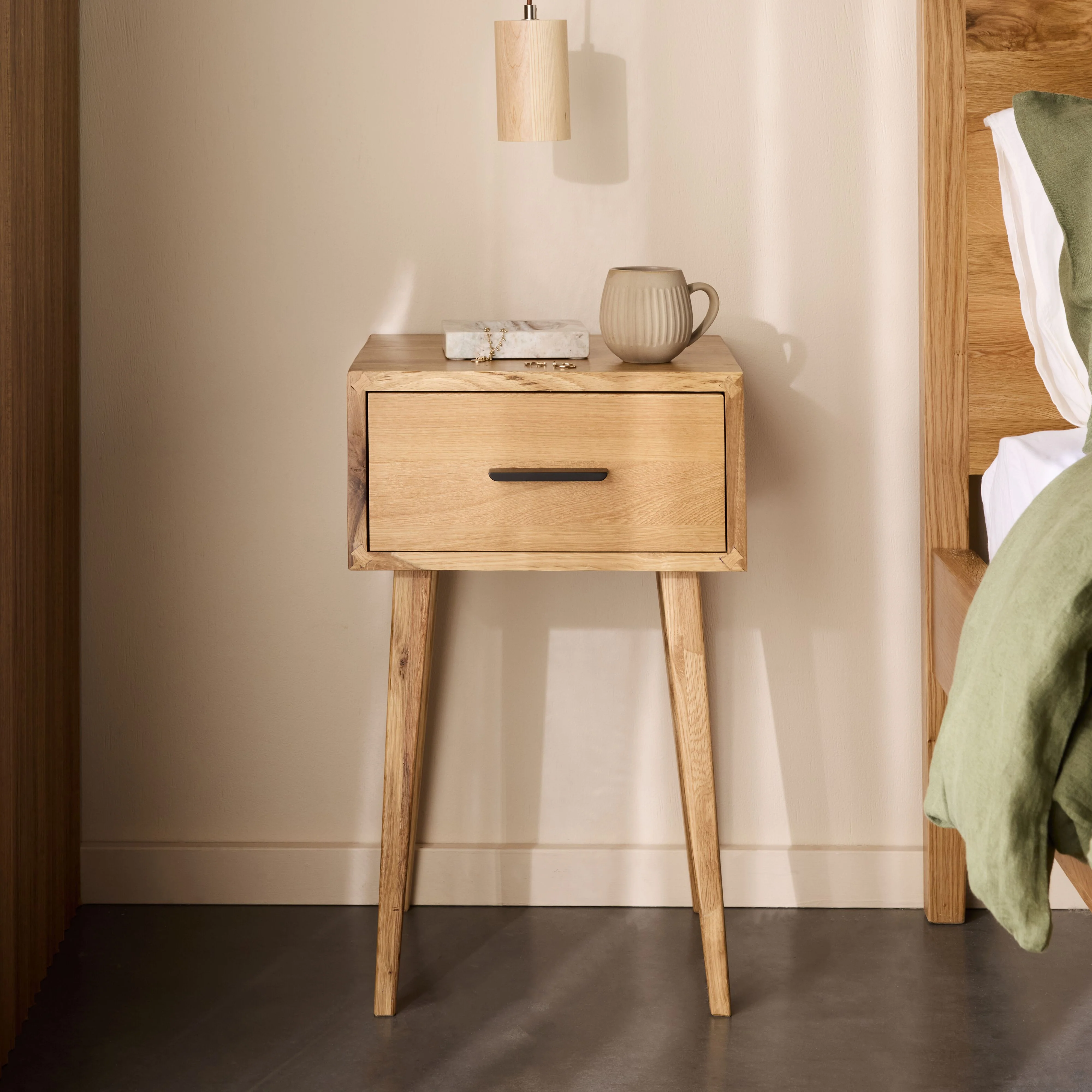 Oakdale 1 Drawer Bedside Table - Image 6
