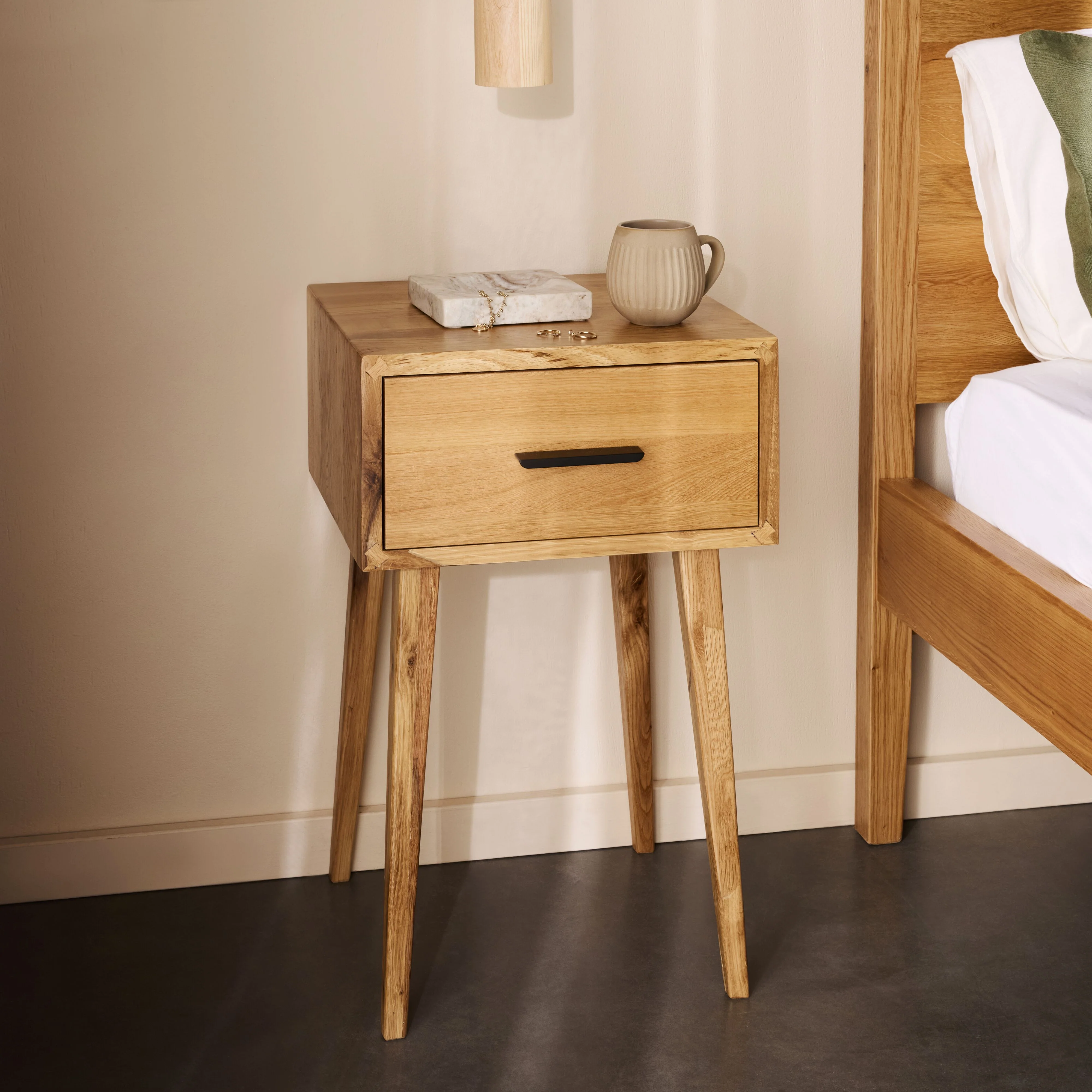 Oakdale 1 Drawer Bedside Table - Image 7