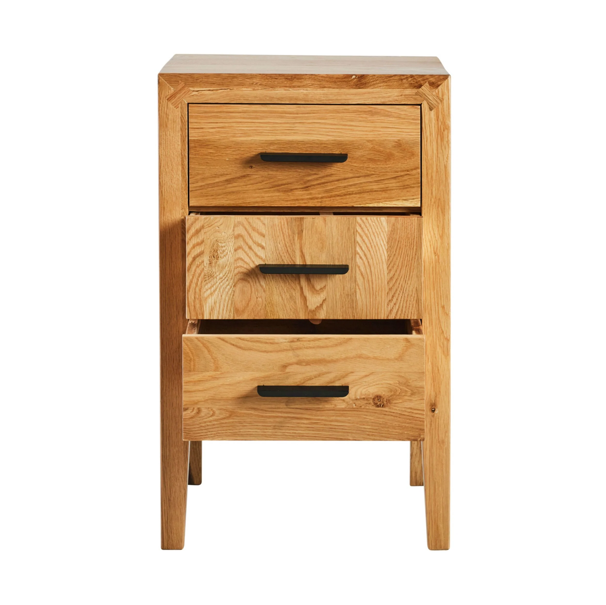 Oakdale 3 Drawer Bedside Table - Image 2