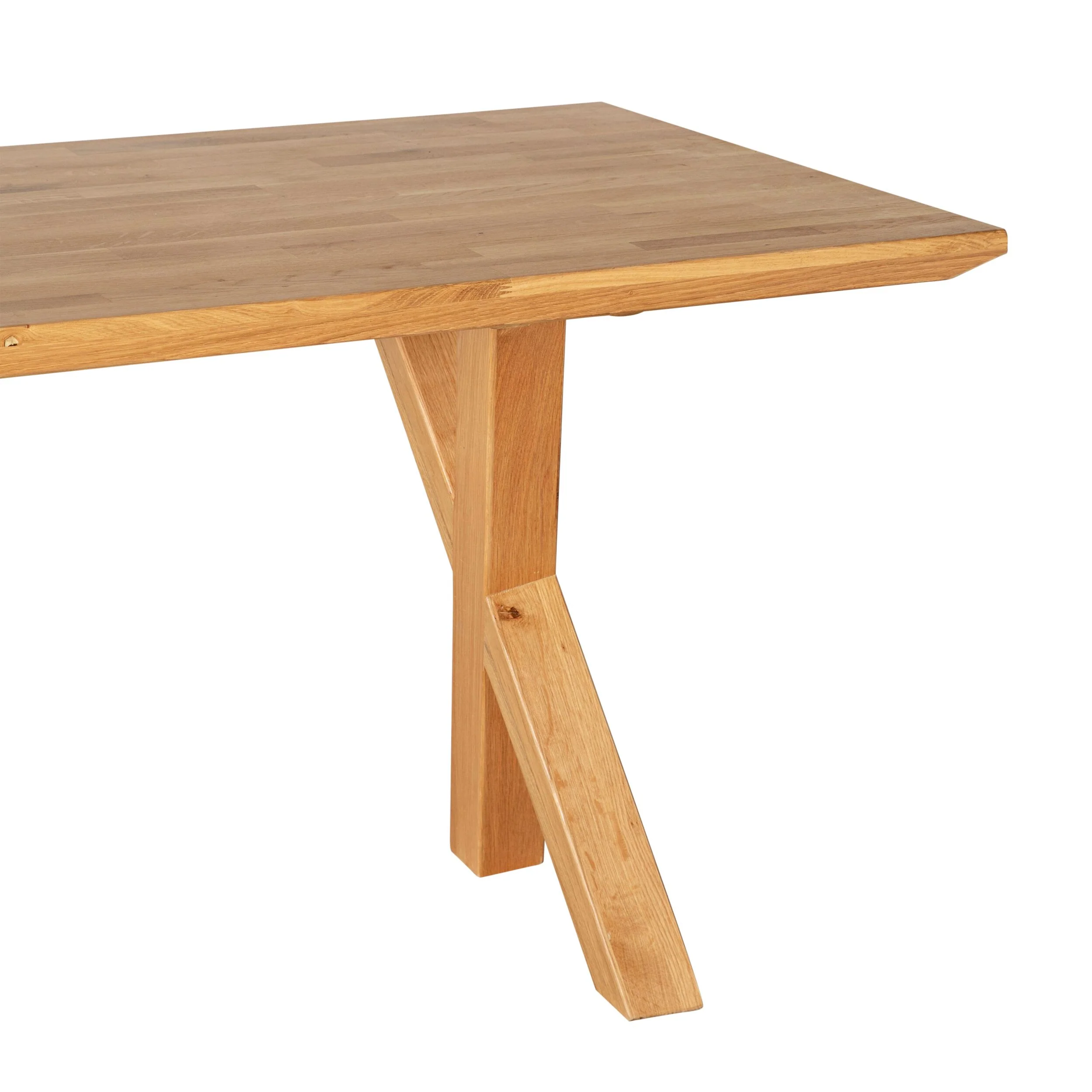 Oakdale Cross Leg Timber Dining Table 240cm - Image 4