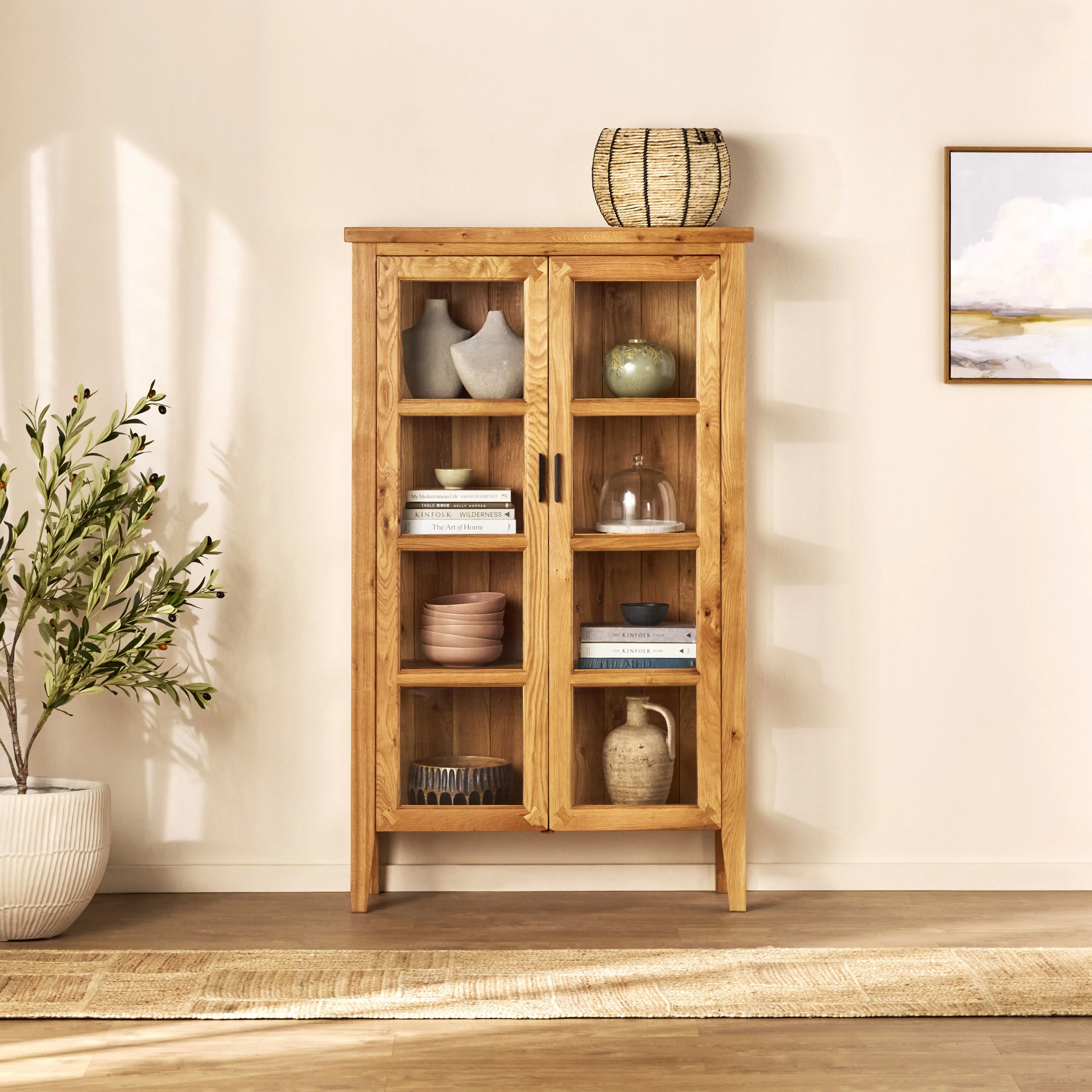 Oakdale 2 Door Display Cabinet 165 x 100cm - Image 5