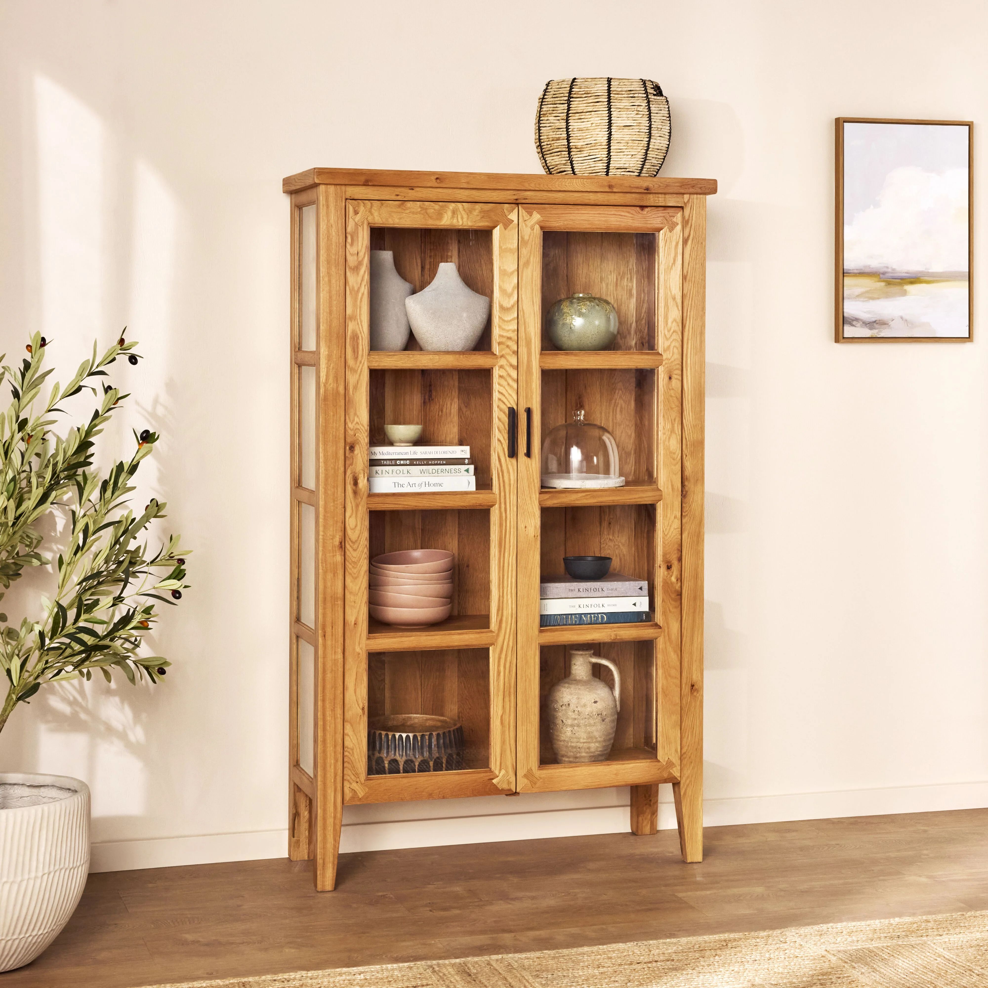 Oakdale 2 Door Display Cabinet 165 x 100cm - Image 6