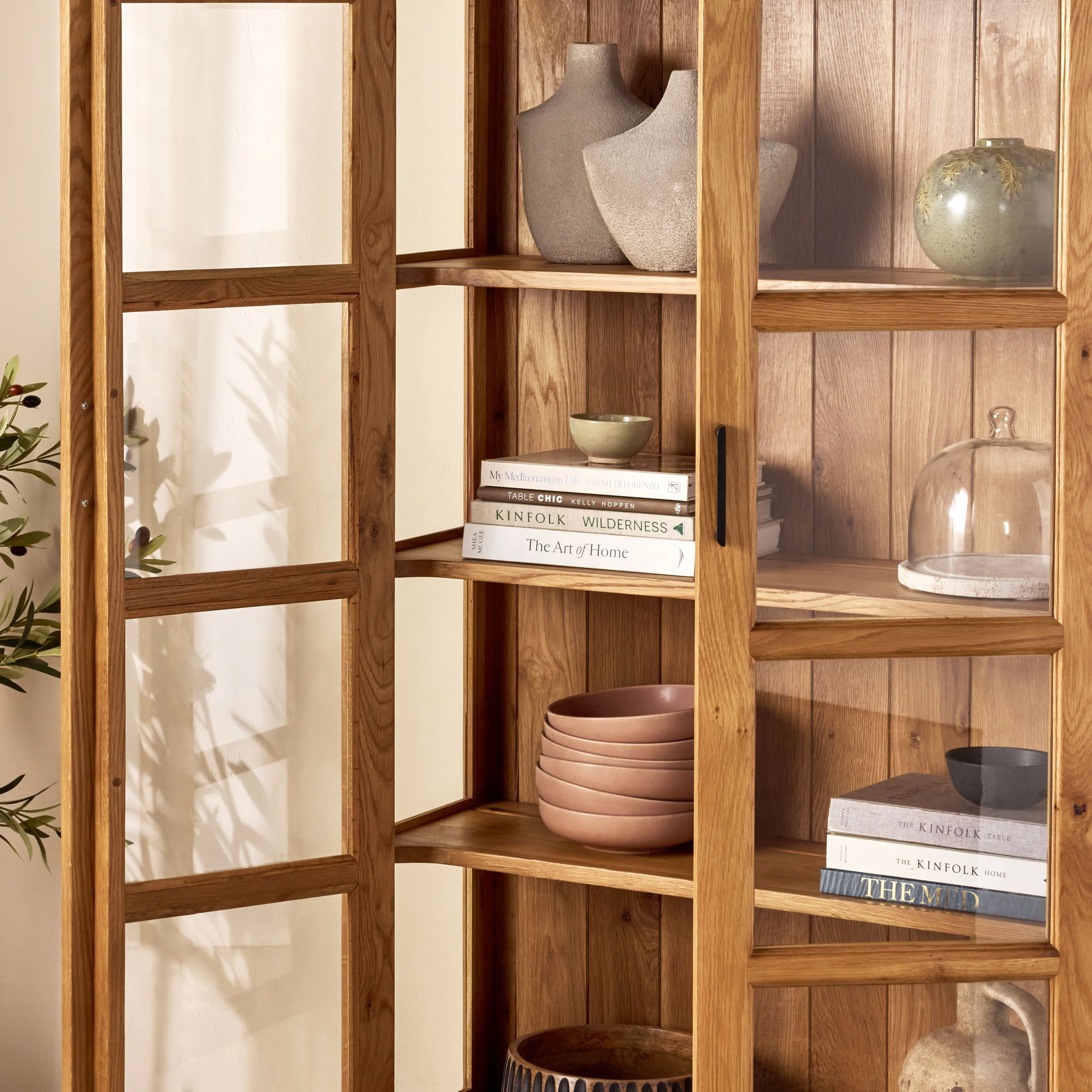 Oakdale 2 Door Display Cabinet 165 x 100cm - Image 7