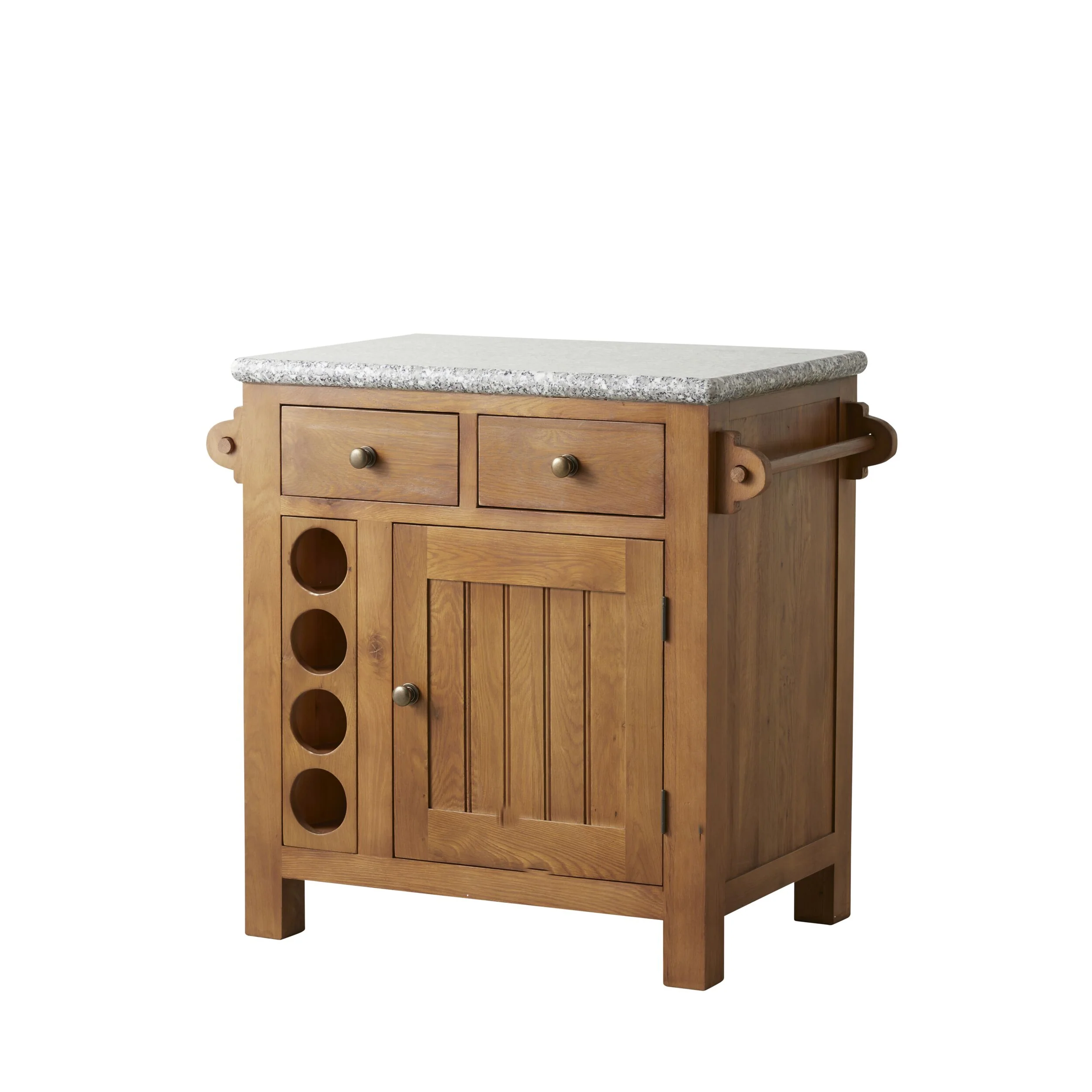 Oakford Workbench With Wine Rack - Granite Top 95 x 58 x 90 cm - Image 2