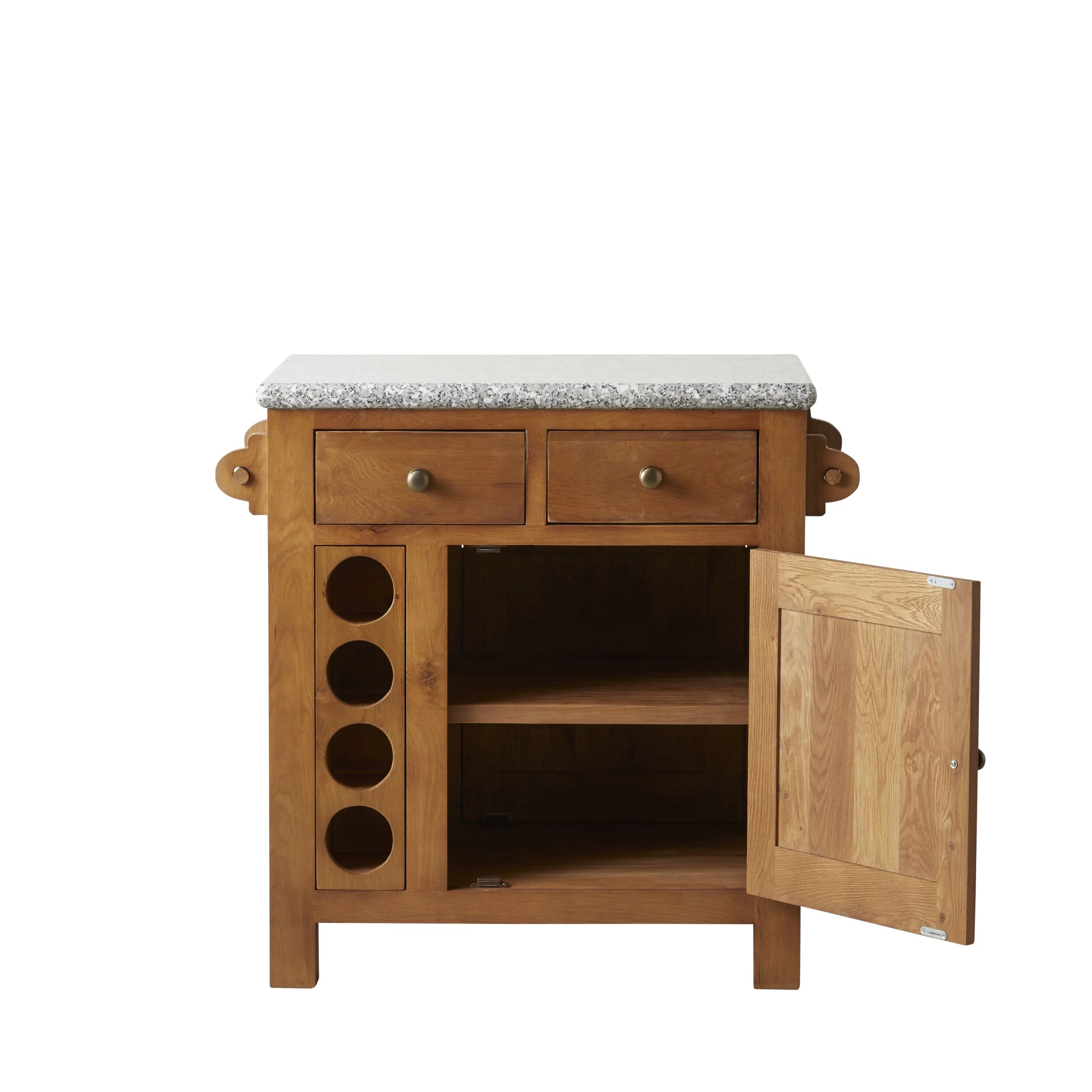 Oakford Workbench With Wine Rack - Granite Top 95 x 58 x 90 cm - Image 5
