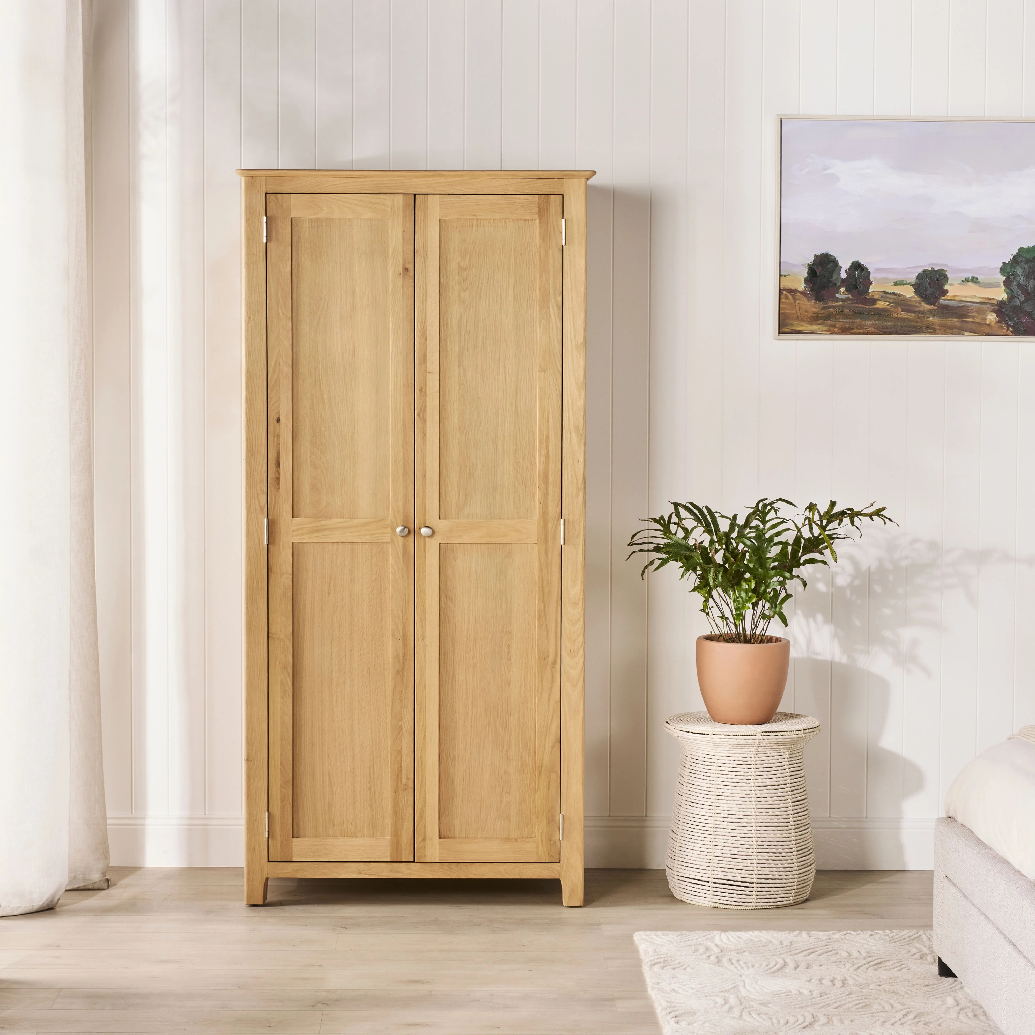 Oakridge 2 Door Wardrobe Light Oak - Image 7