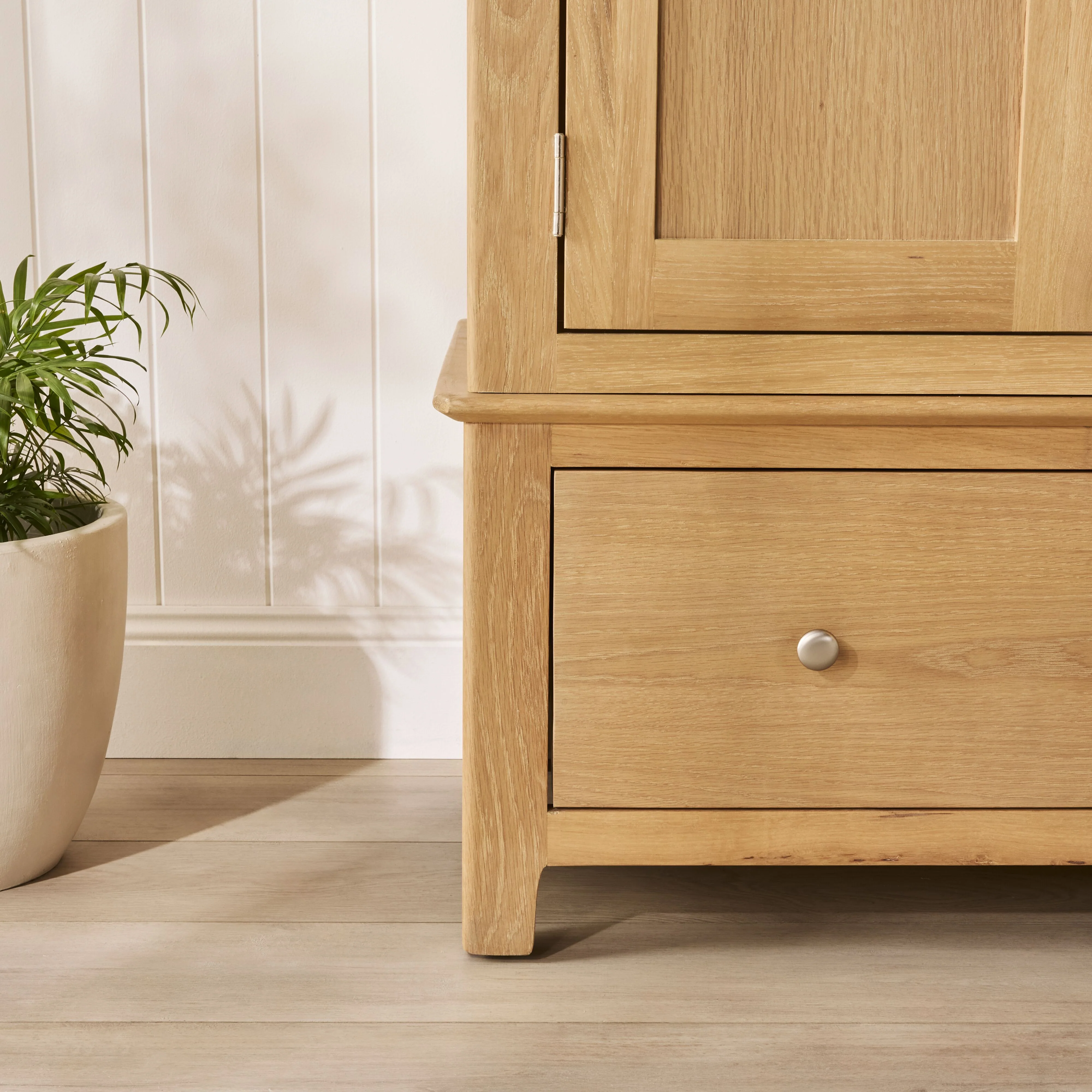 Oakridge 2 Drawer 3 Door Wardrobe Light Oak - Image 11