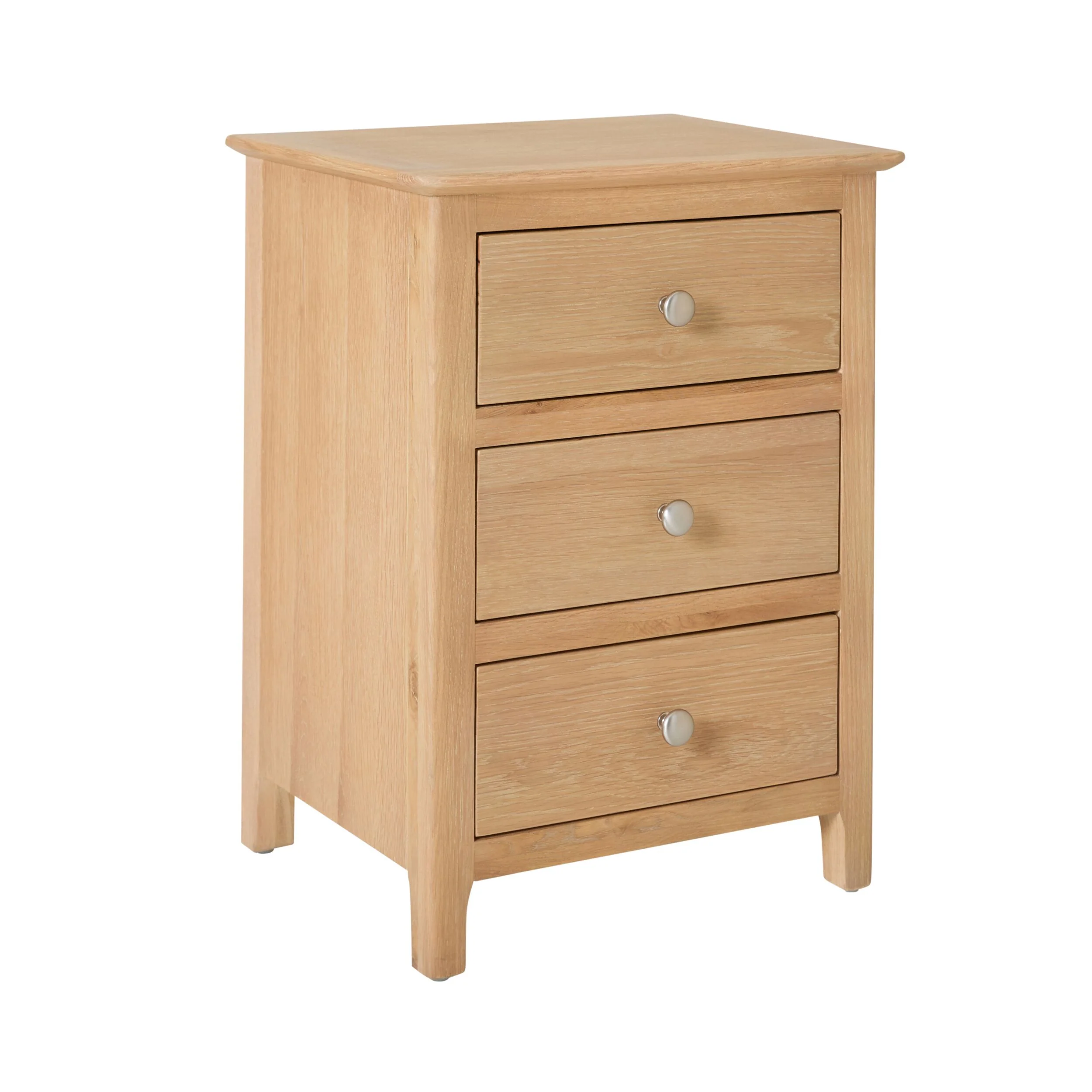 Oakridge 3 Drawer Bedside Light Oak - Image 2