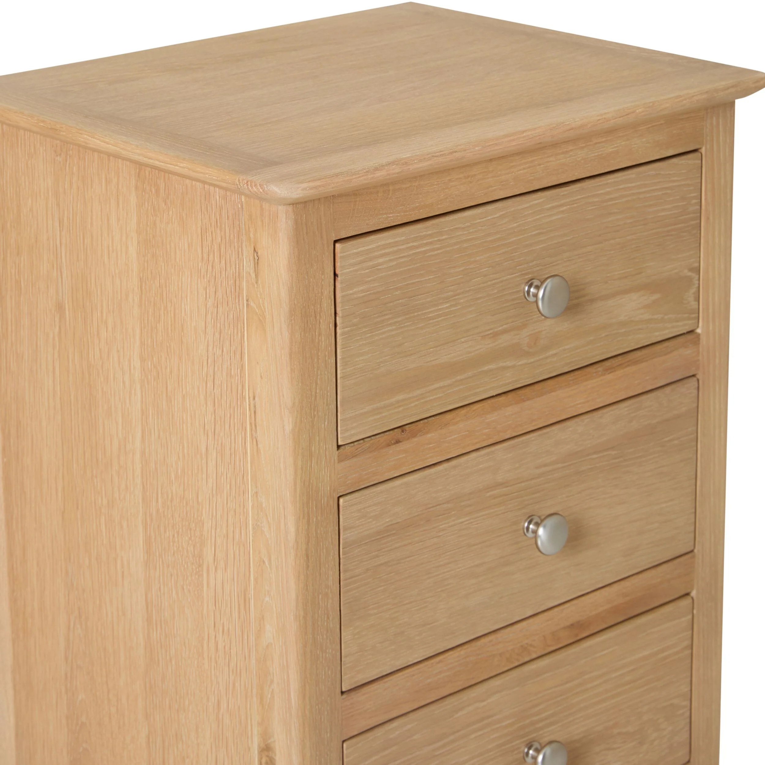 Oakridge 3 Drawer Bedside Light Oak - Image 6
