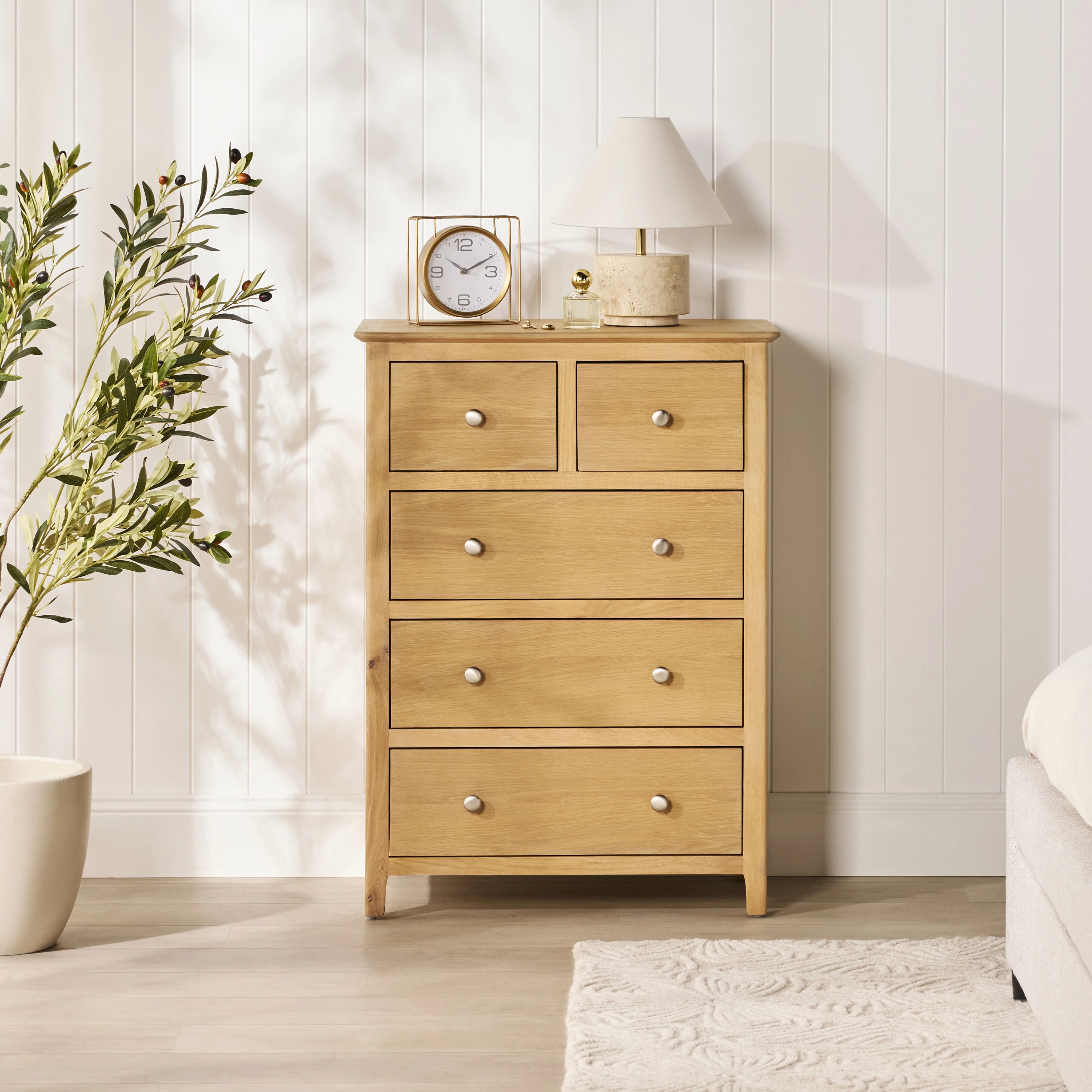 Oakridge 5 Drawer Chest Light Oak - Image 8