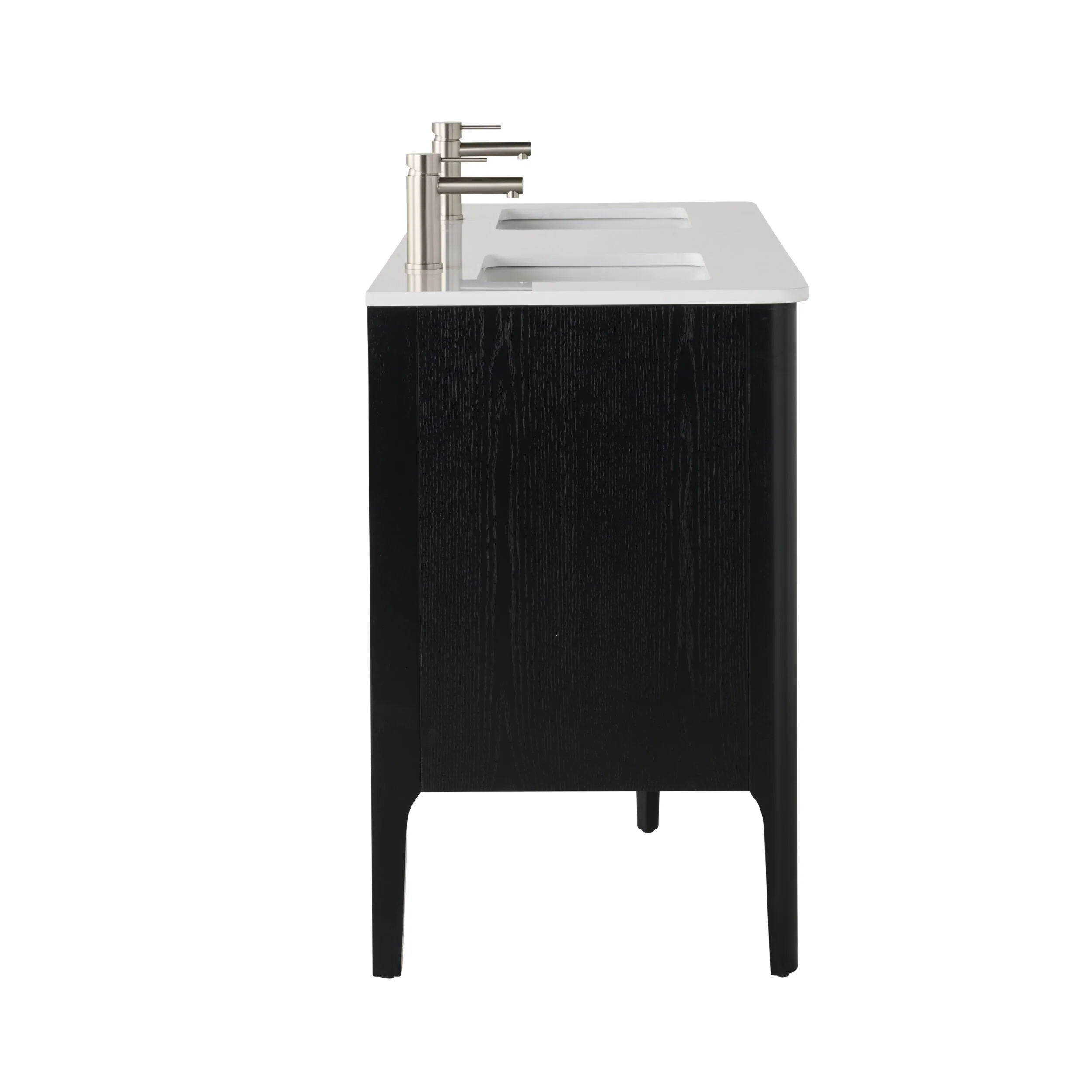 Odin Double Vanity Black Oak 1550mm - Image 4