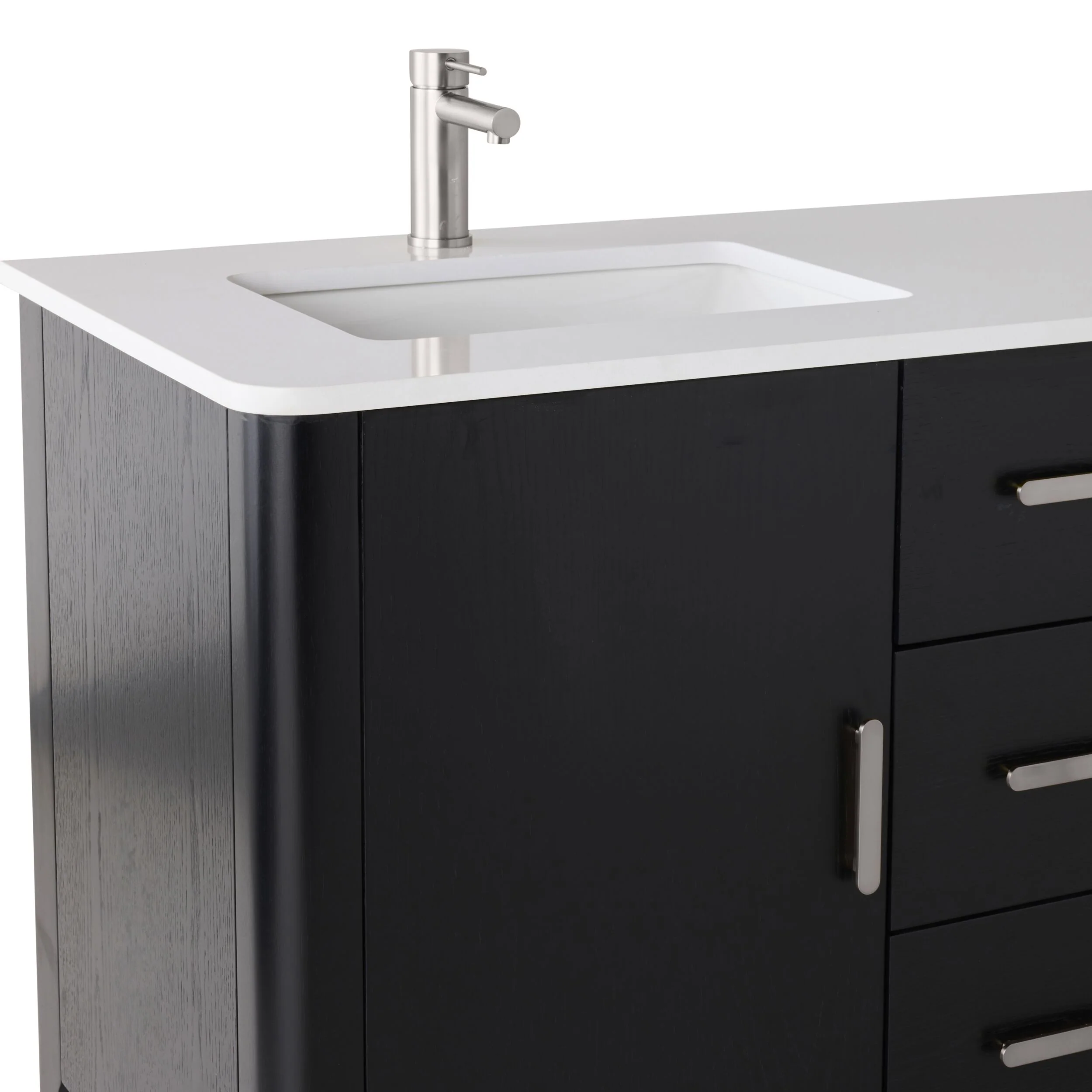 Odin Double Vanity Black Oak 1550mm - Image 6