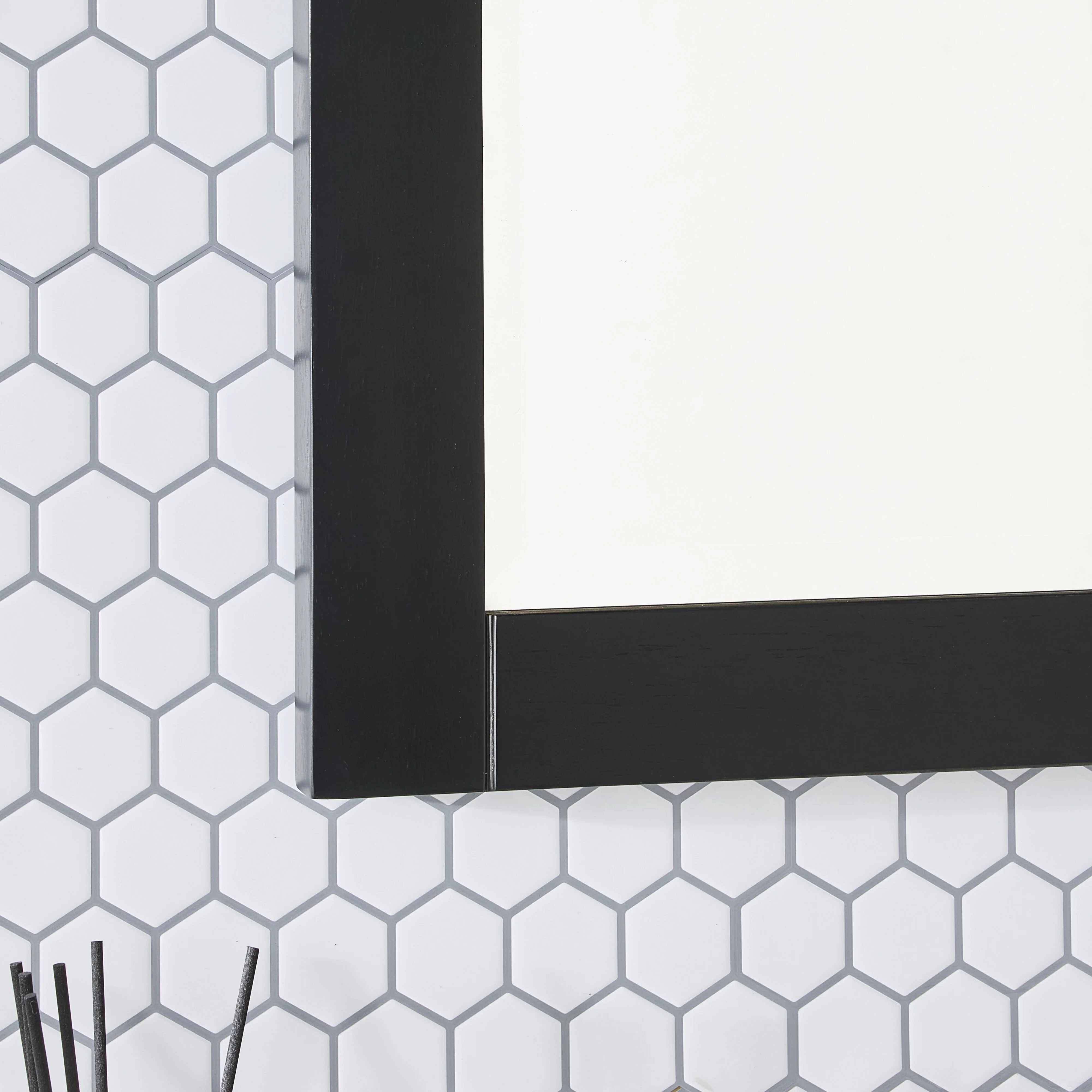 Odin Vanity Mirror Black Oak 610x812mm - Image 5