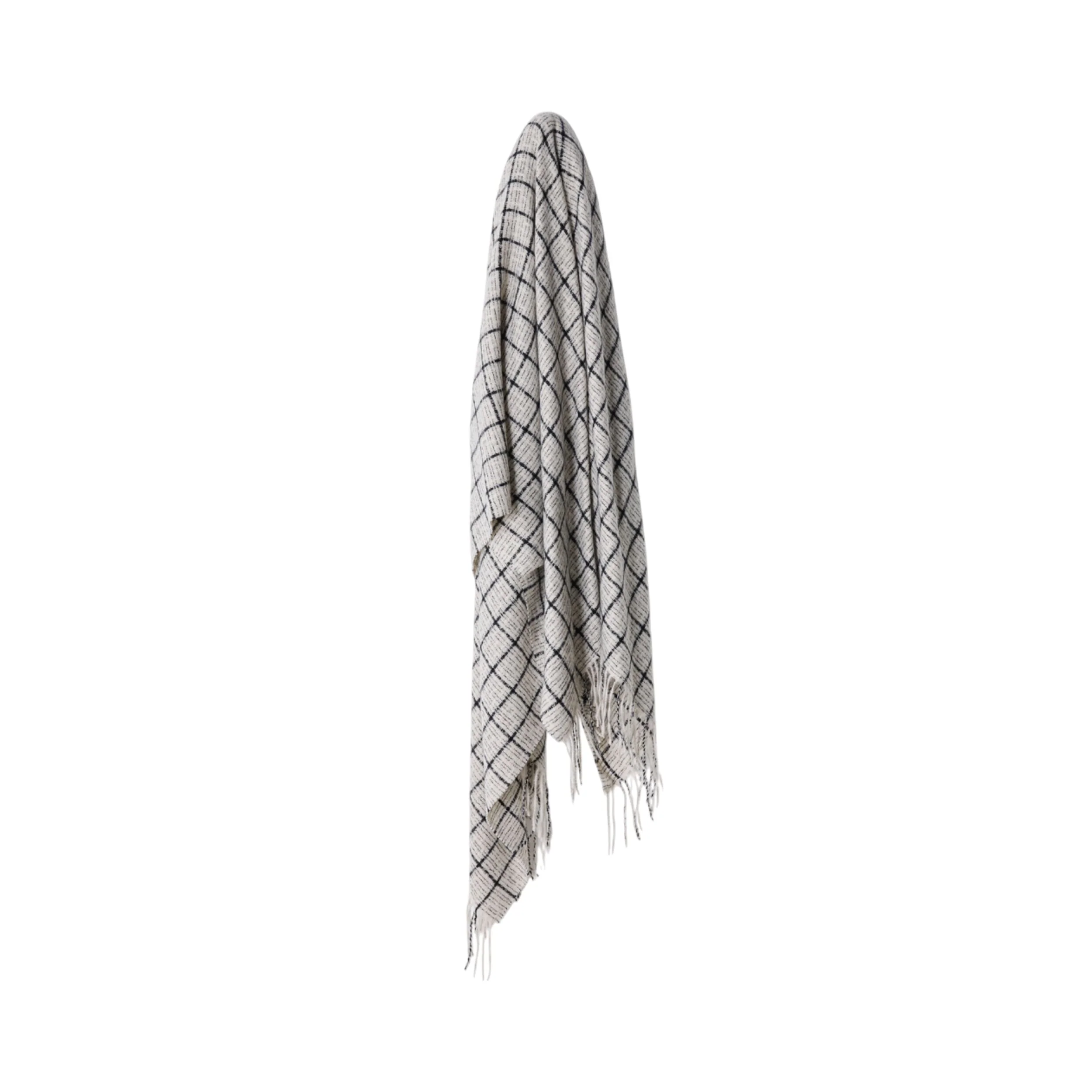 Omeo Grid Throw Grey 130x170cm - Image 3