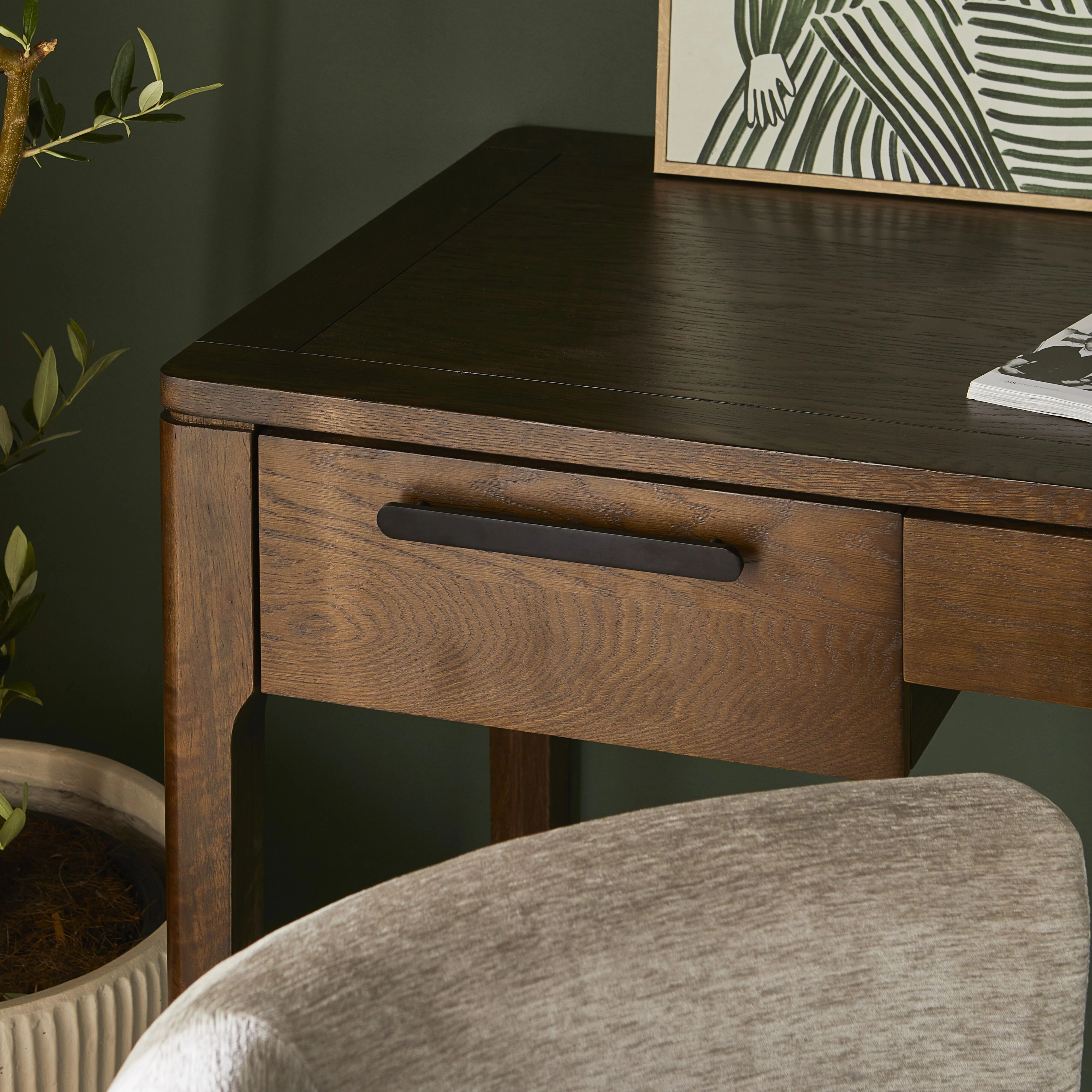 Oslo 3 Drawer Desk Boco Oak - Image 15