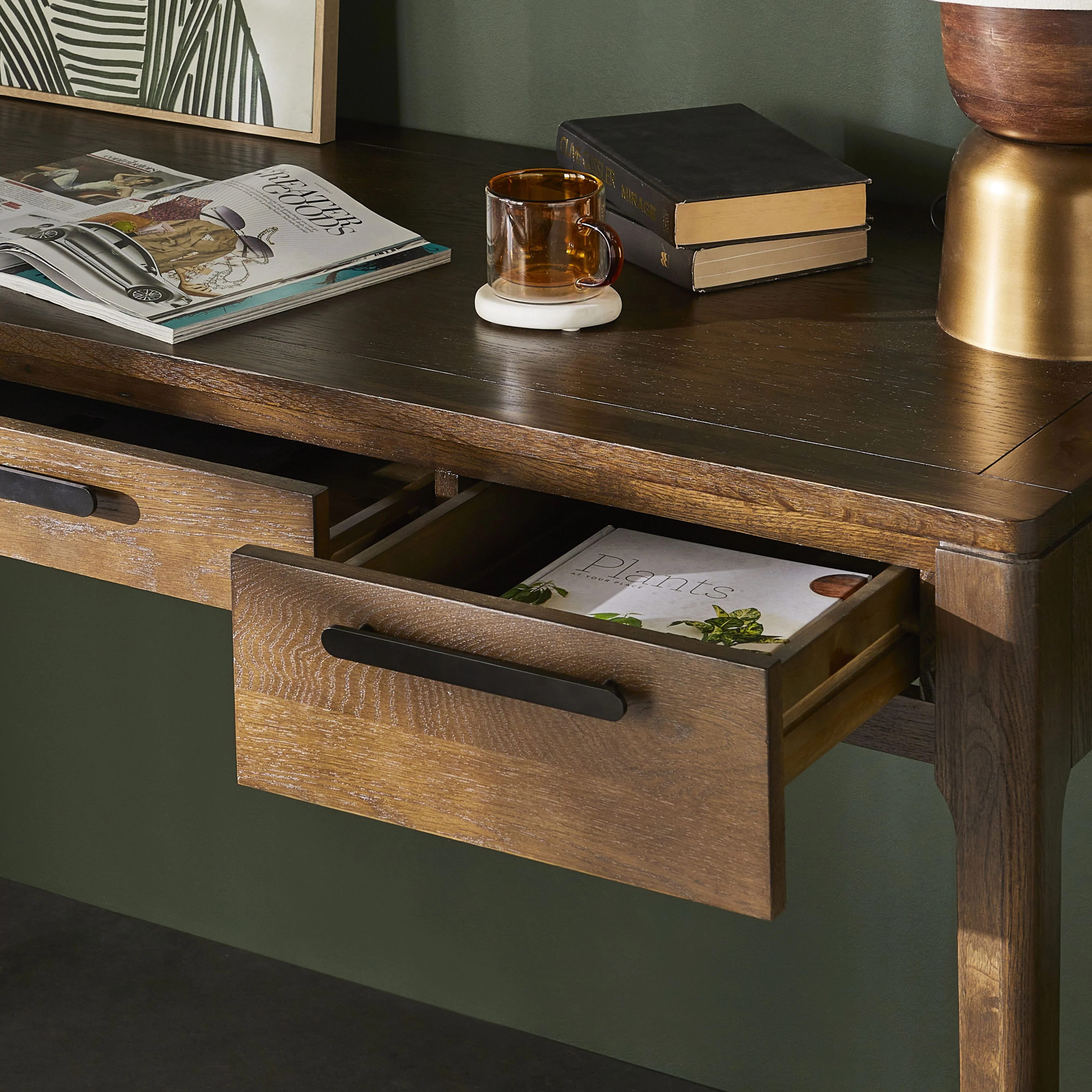 Oslo 3 Drawer Desk Boco Oak - Image 16