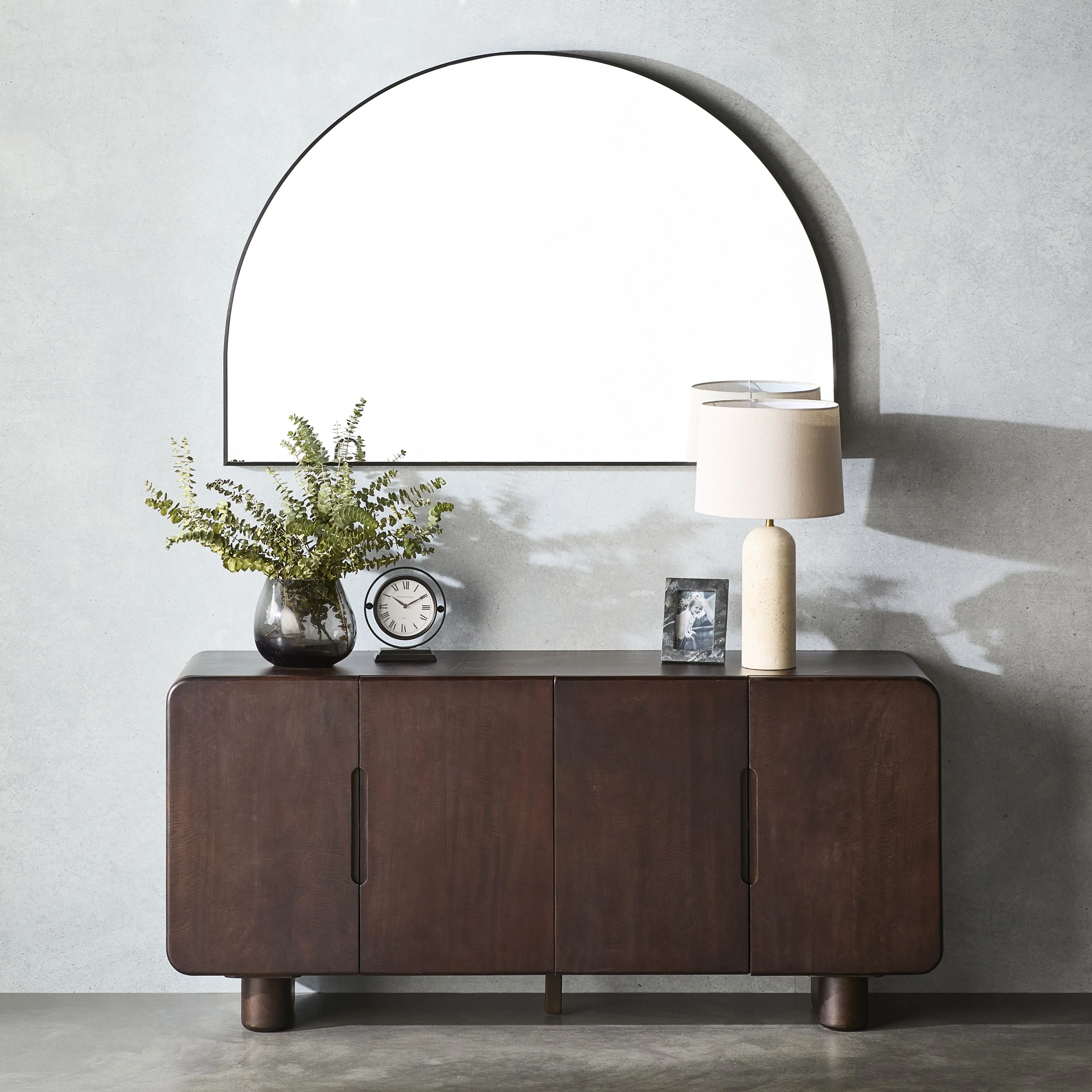 Ovale Arch Mirror 100x150cm Matte Black - Image 5