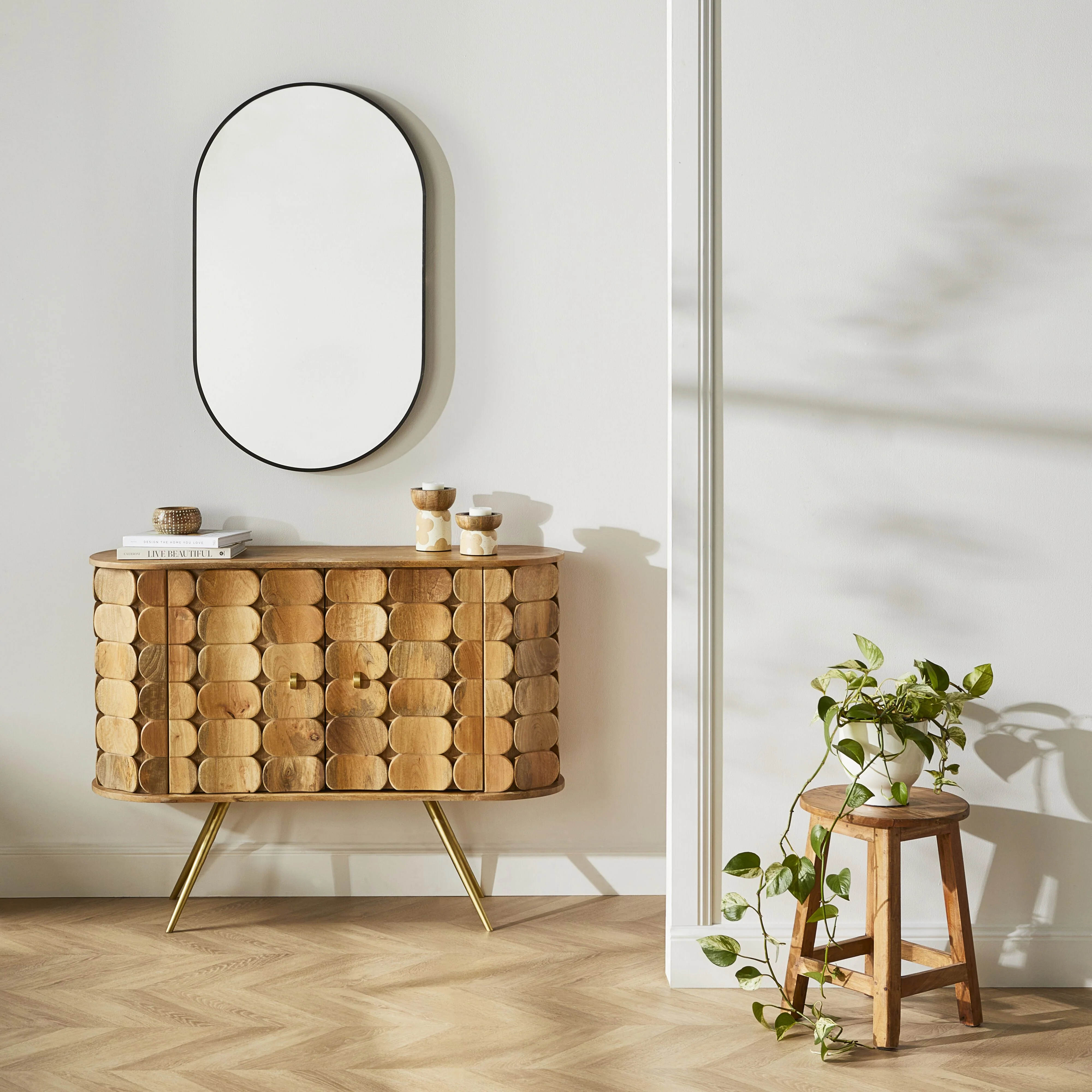 Ovale Mirror 100x60cm Matte Black - Image 5