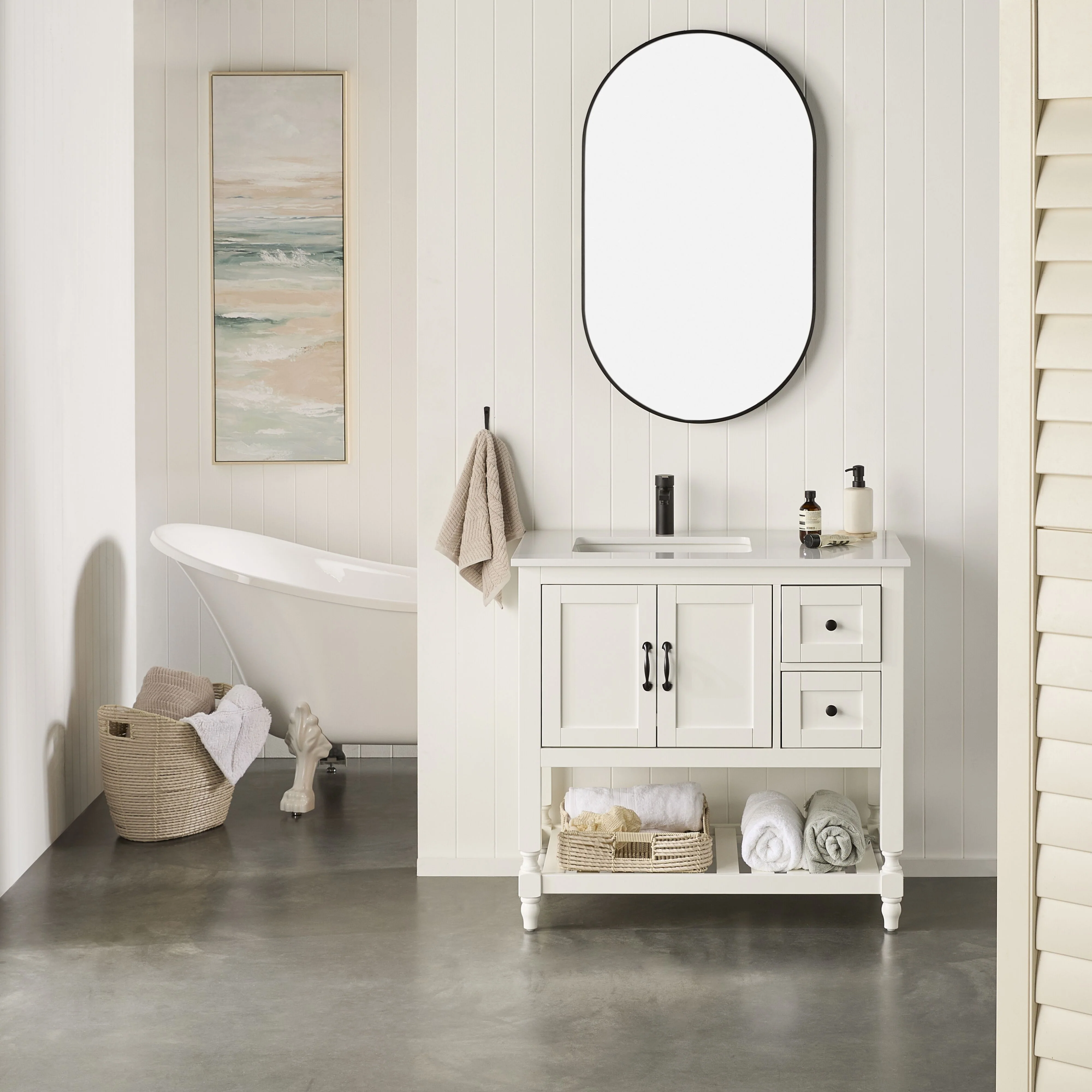 Ovale Mirror 100x60cm Matte Black - Image 6