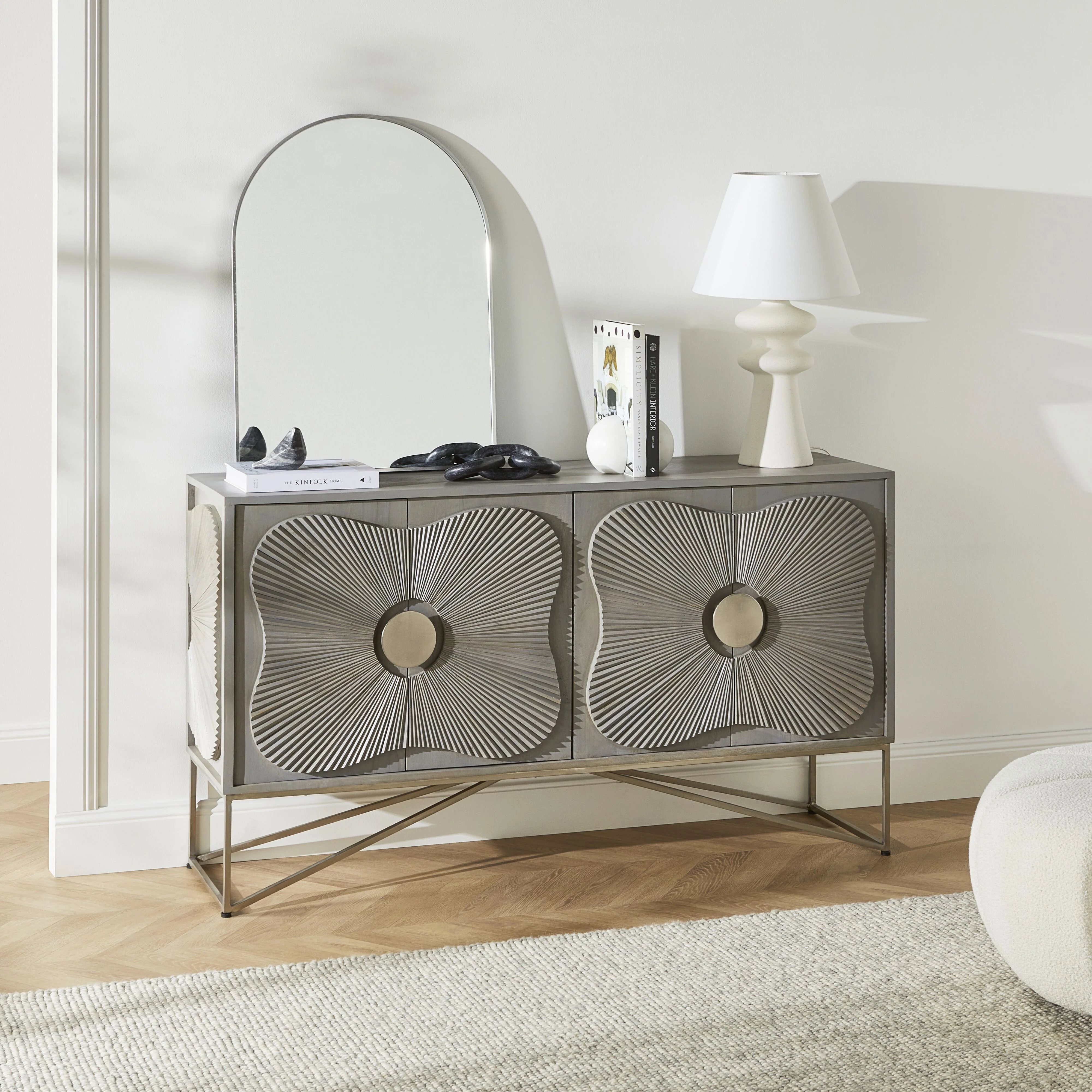 Ovale Mirror 80x60cm Brushed Silver - Image 5