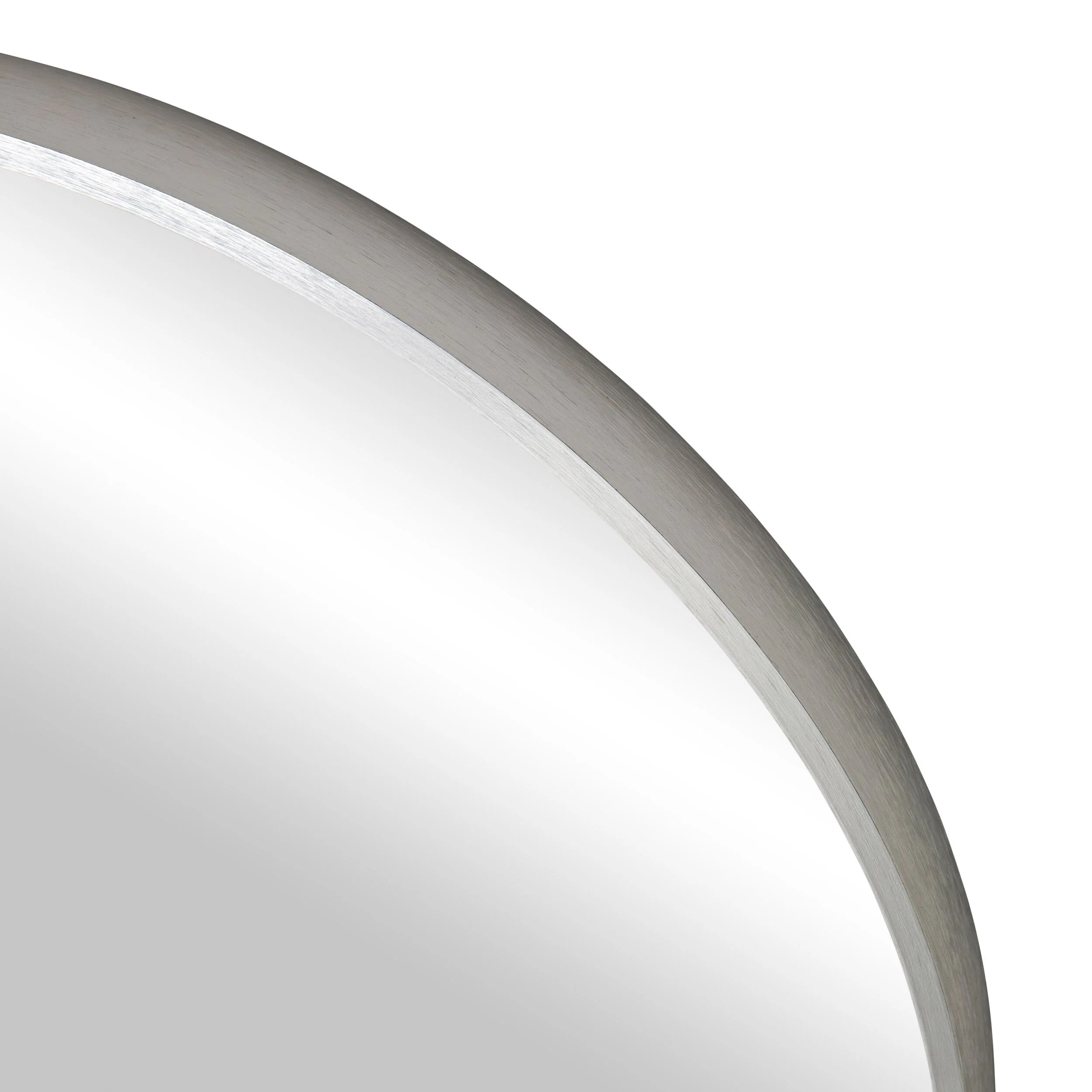 Ovale Mirror 80x60cm Brushed Silver - Image 9