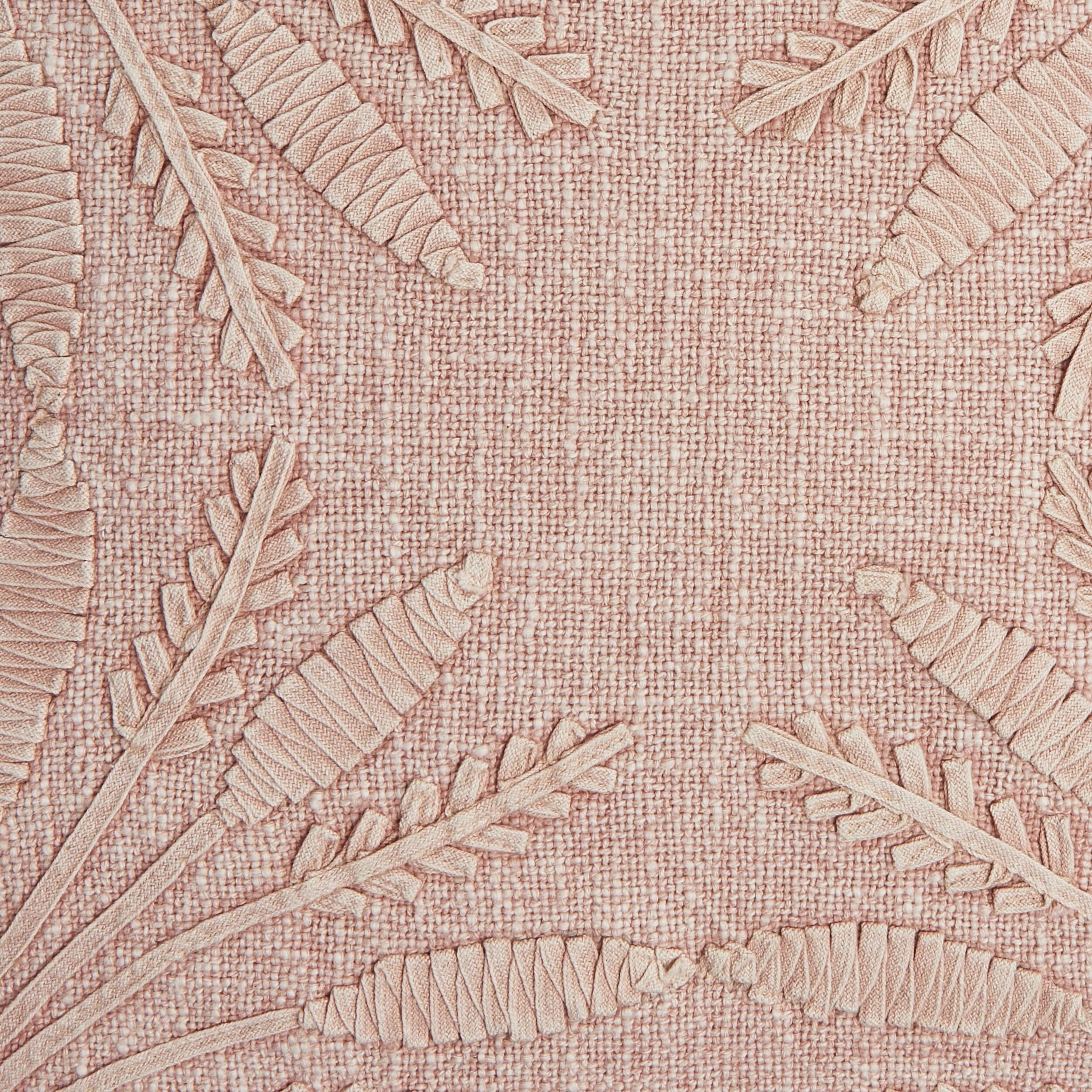 Pampas Fan Embroidered Cushion 45x45cm - Image 3