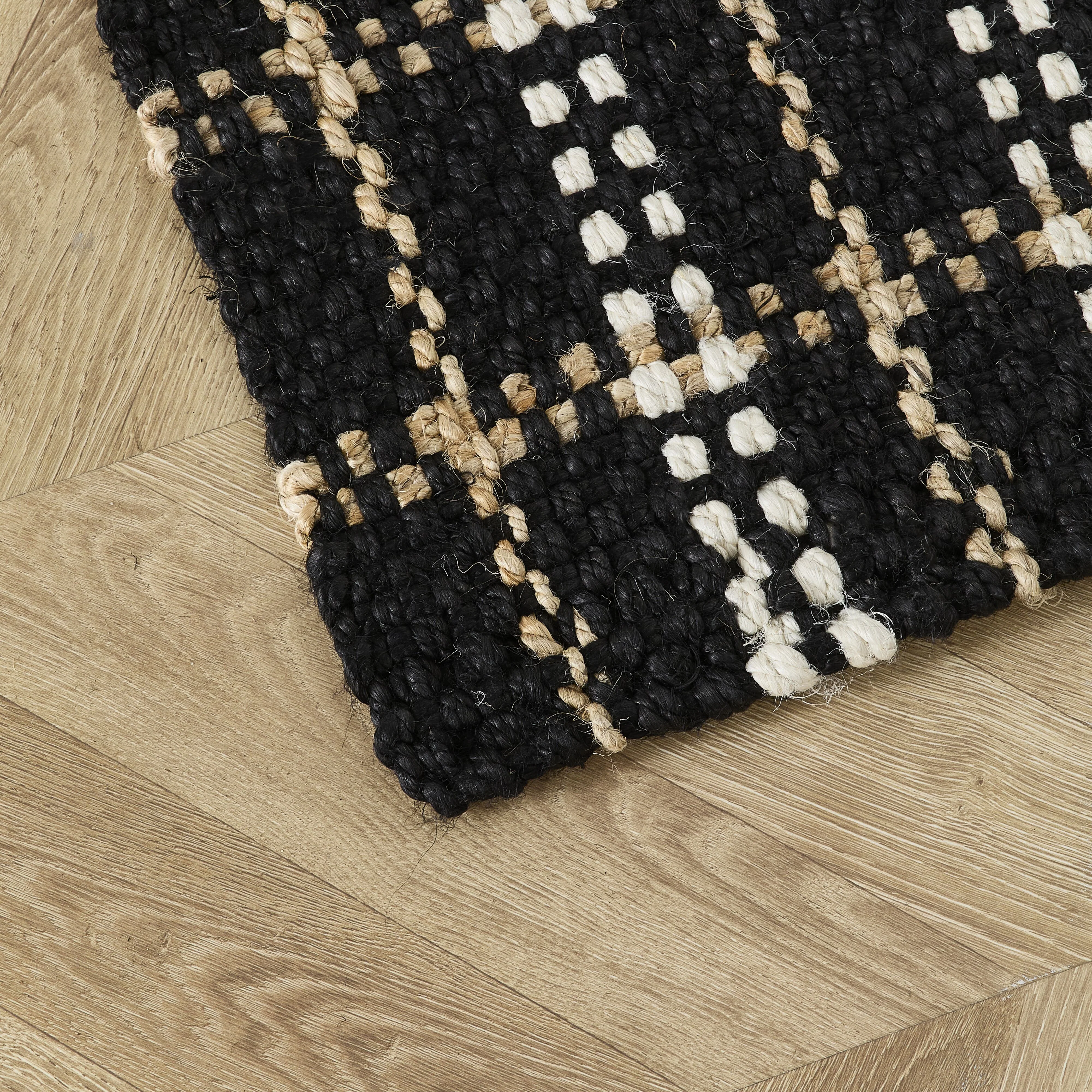 Panama Check Jute Doormat 60x90cm - Image 4