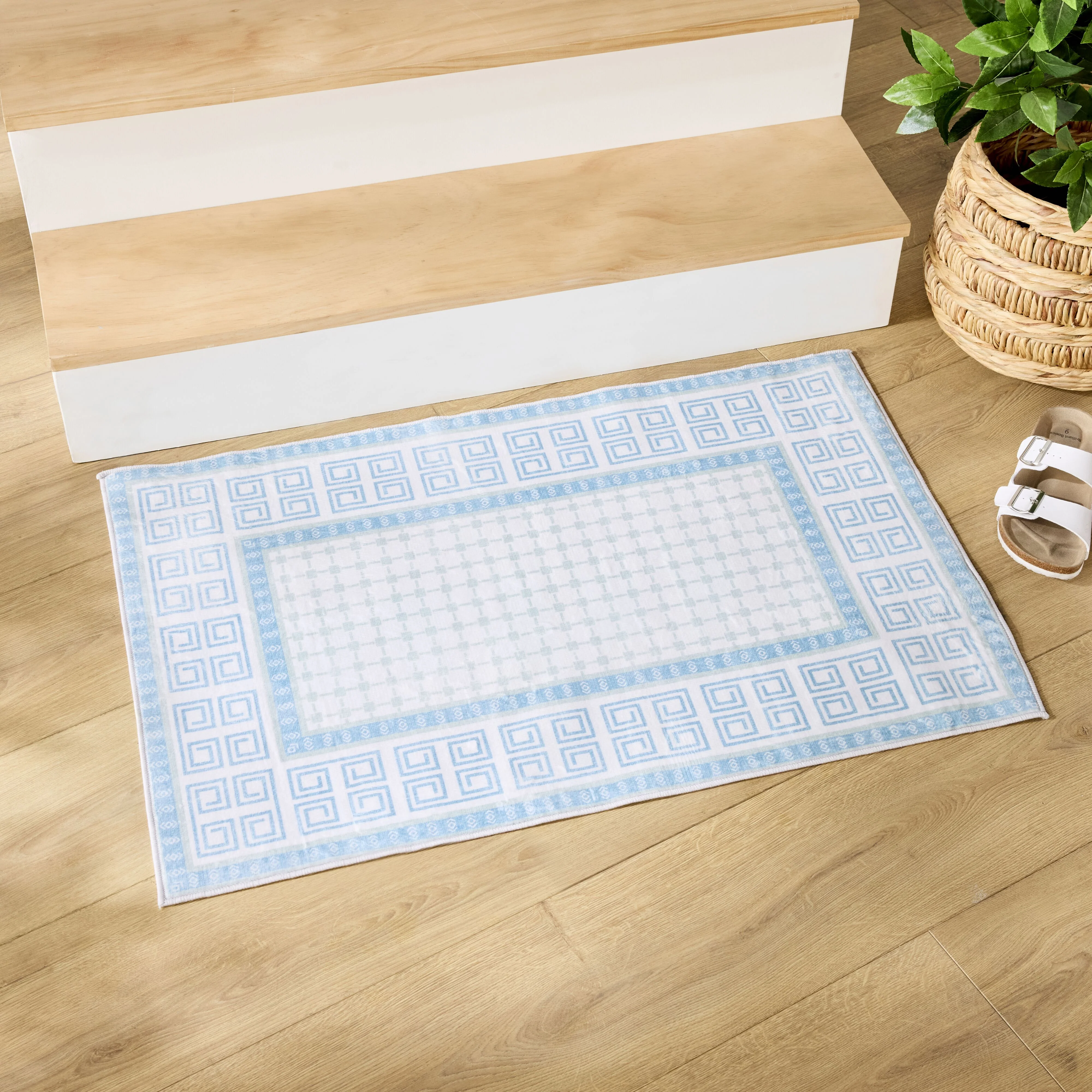 Paros Silky Soft Washable Doormat 60x90cm Ocean - Image 3