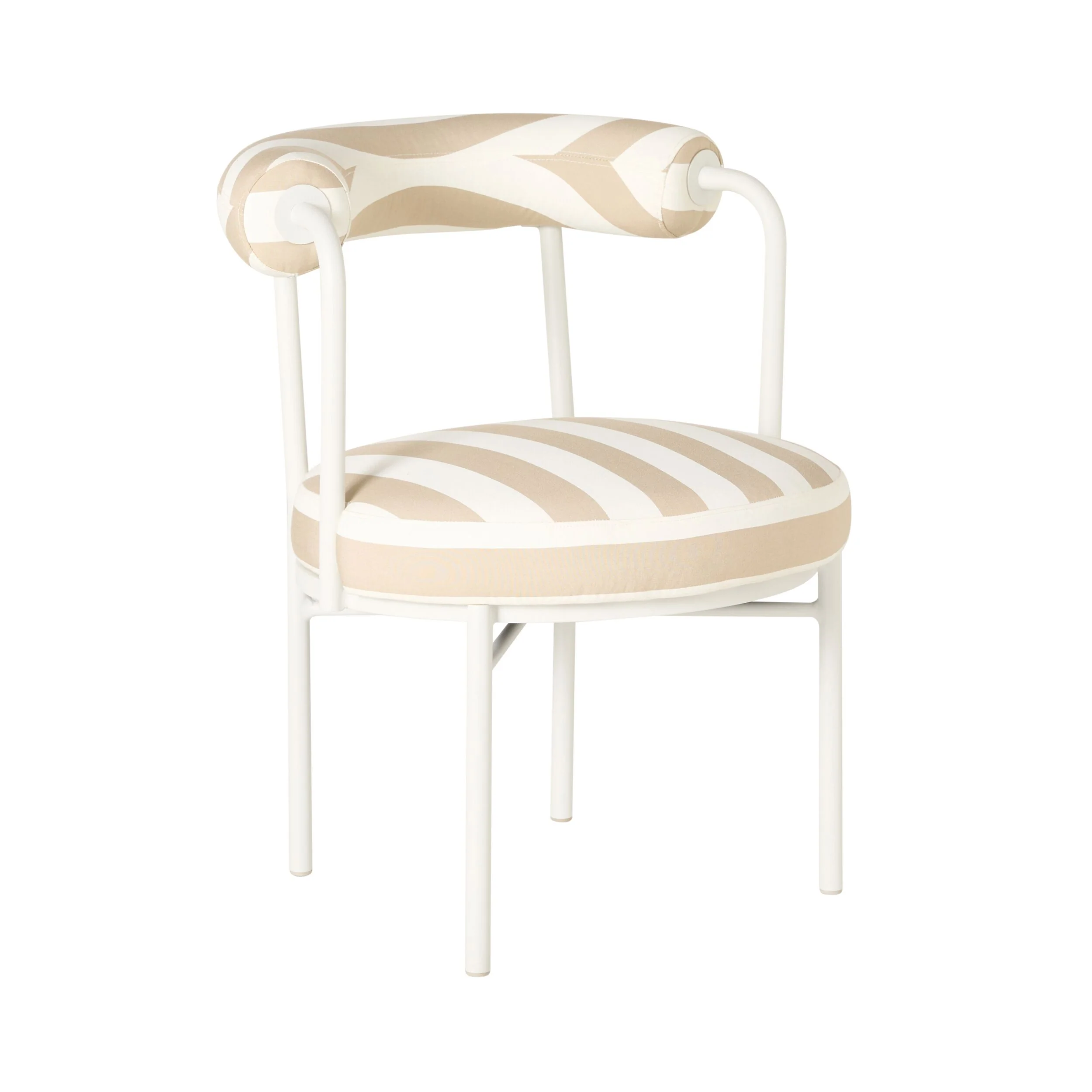 Parri Dining Chair Taupe Stripe - Image 2