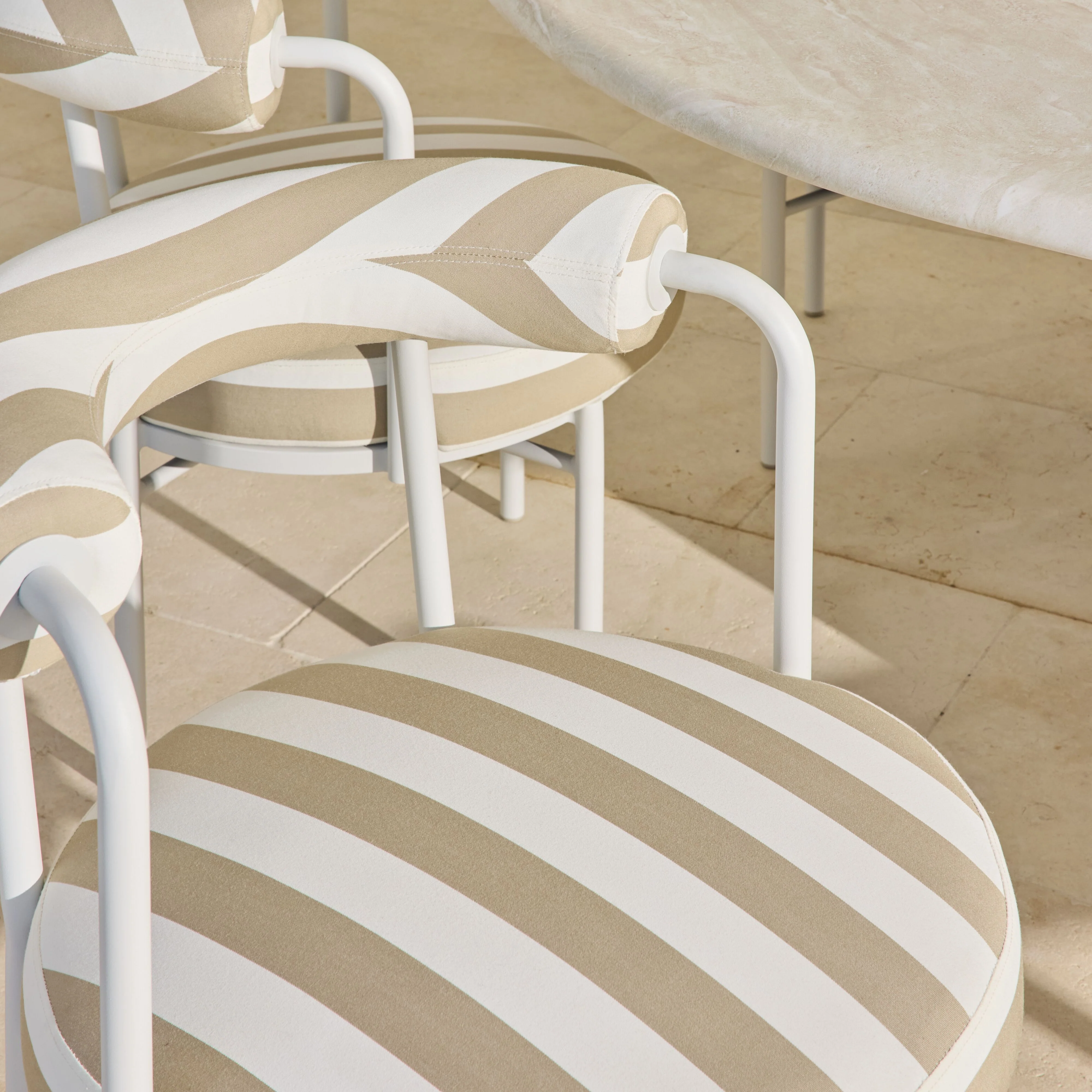 Parri Dining Chair Taupe Stripe - Image 9