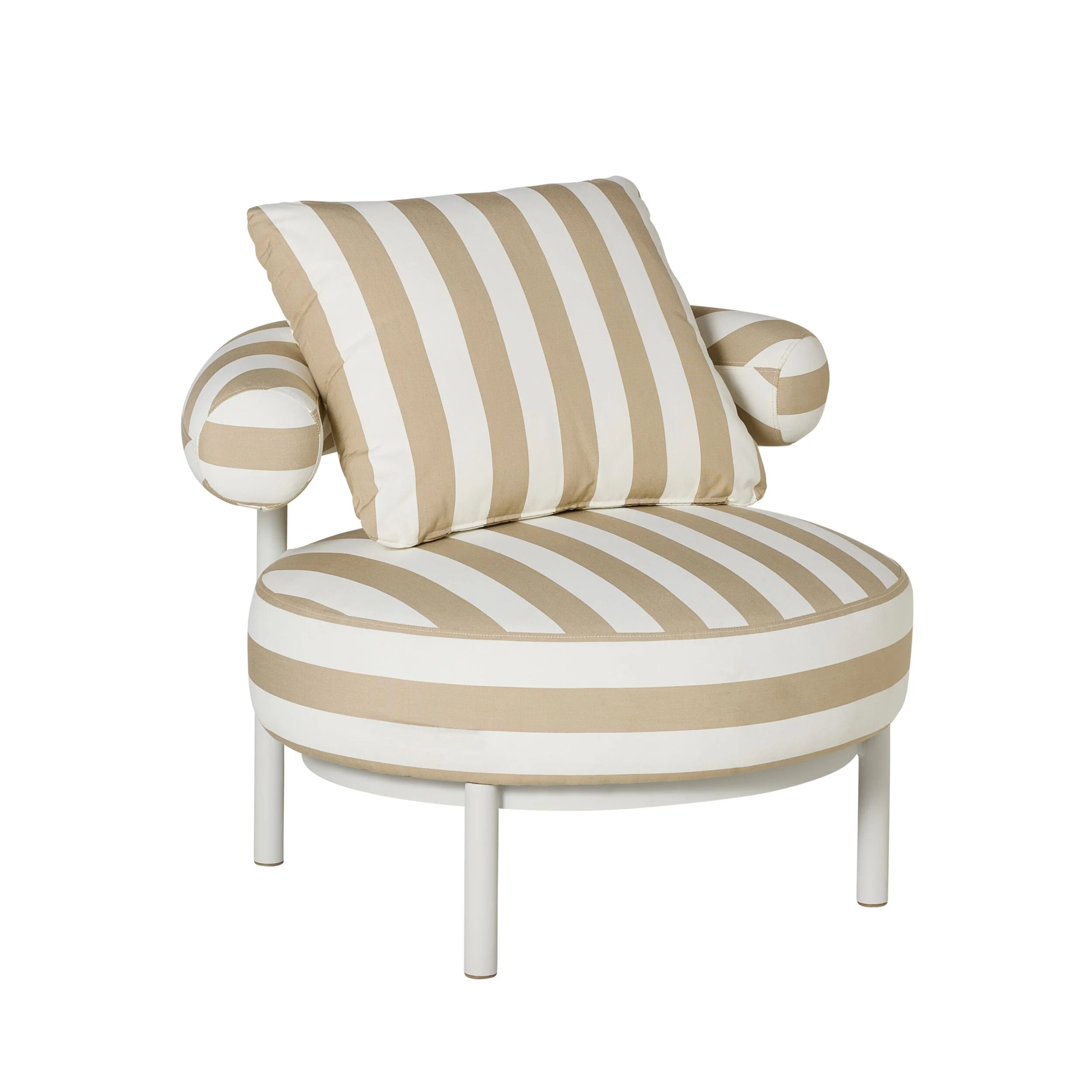 Parri Occasional Chair Taupe Stripe - Image 2