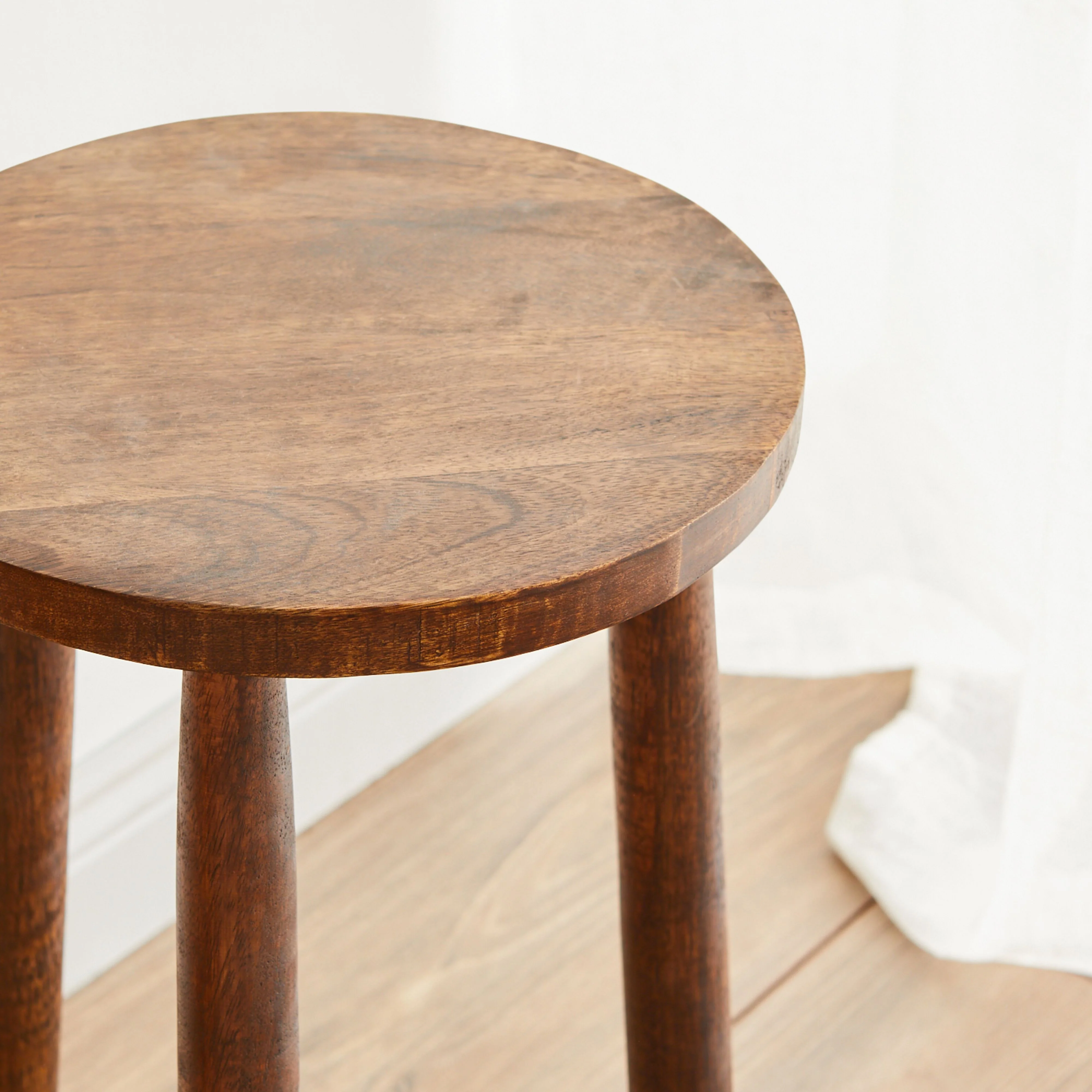 Parvani Stool Dark Walnut 30x30x50 cm - Image 5
