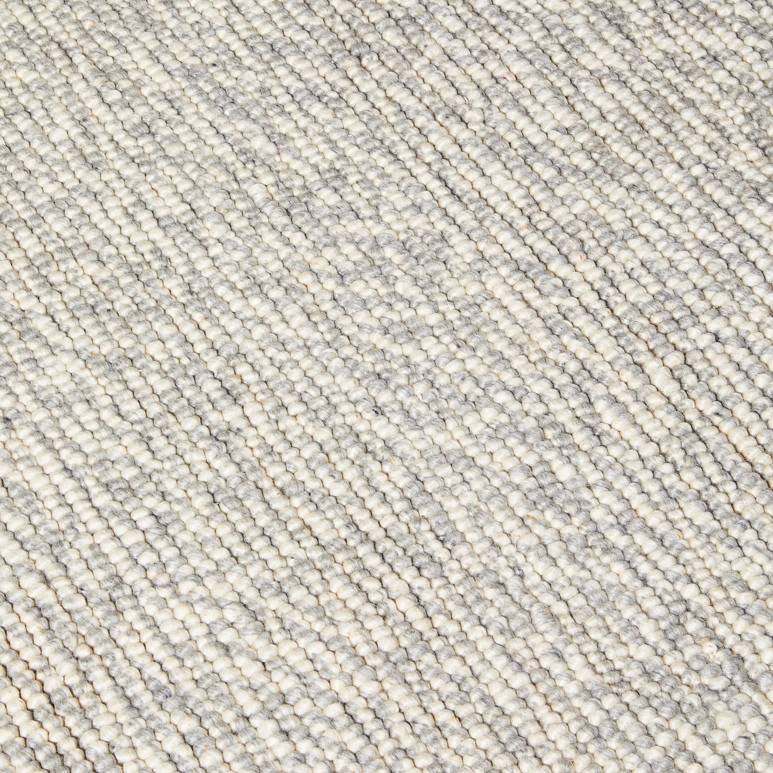 Pebbles Hand Woven Grey Wool Viscose Rug 240x150cm - Image 2