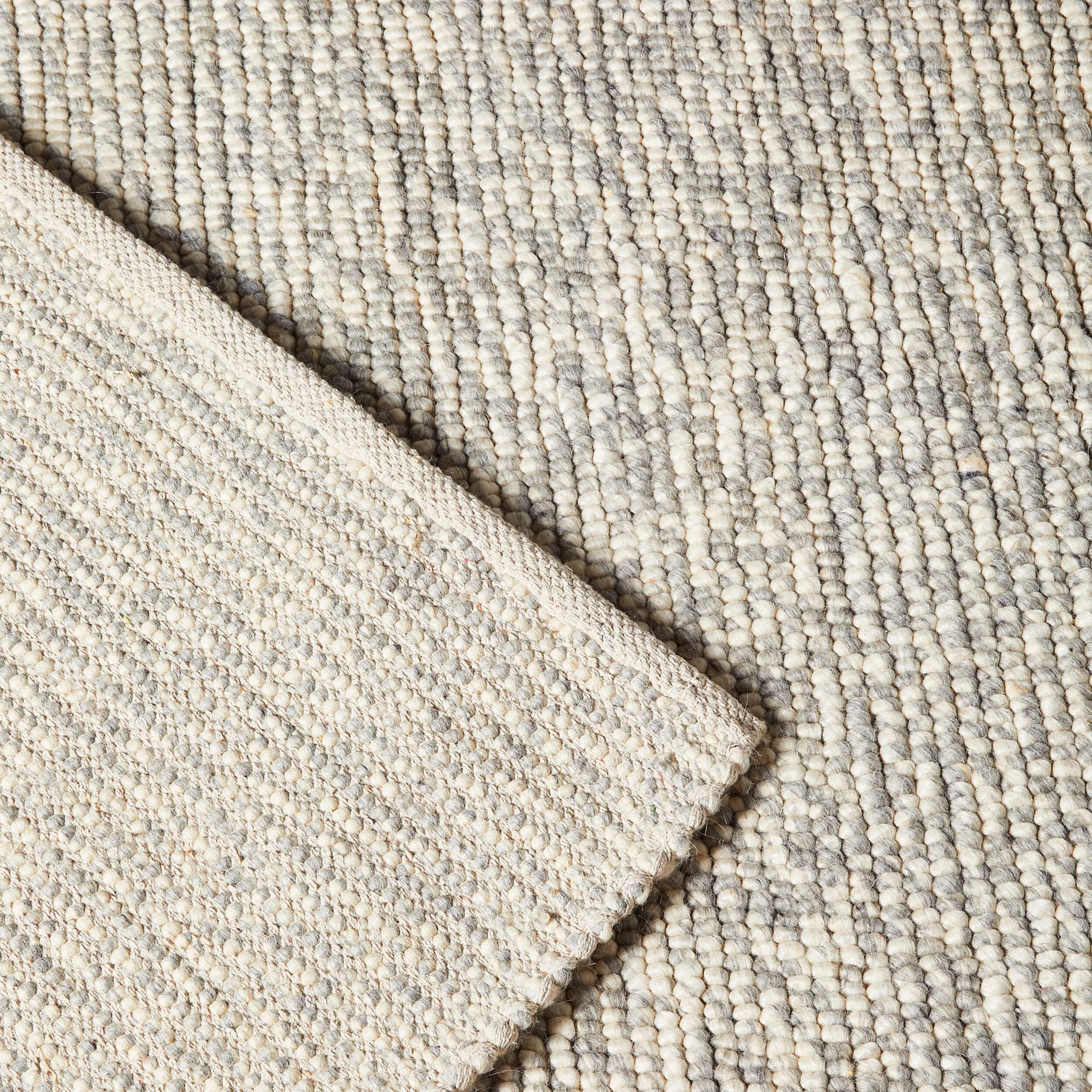 Pebbles Hand Woven Grey Wool Viscose Rug 240 x 300 cm - Image 3