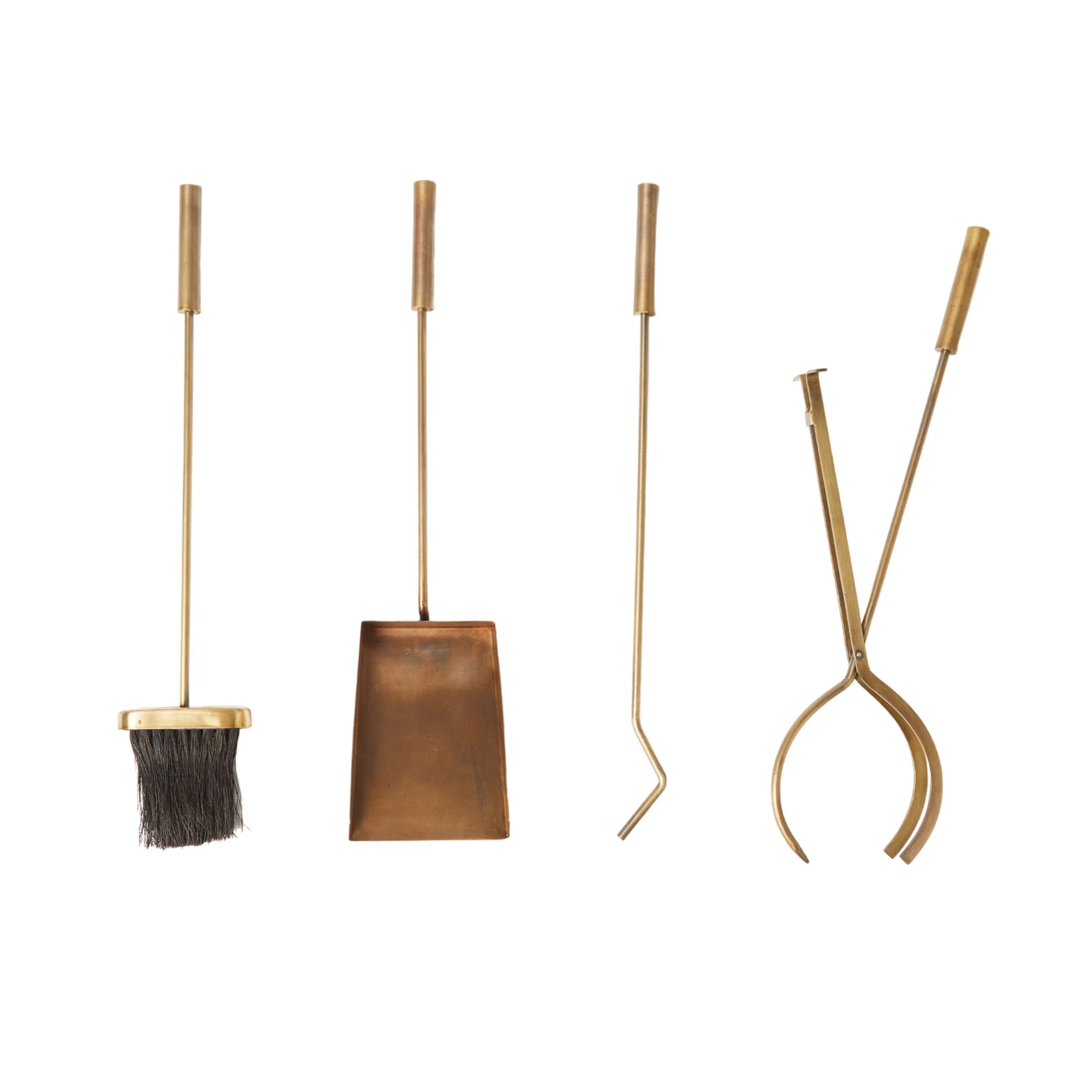 Perry Fire Set Brass Antique 61x20cm - Image 2
