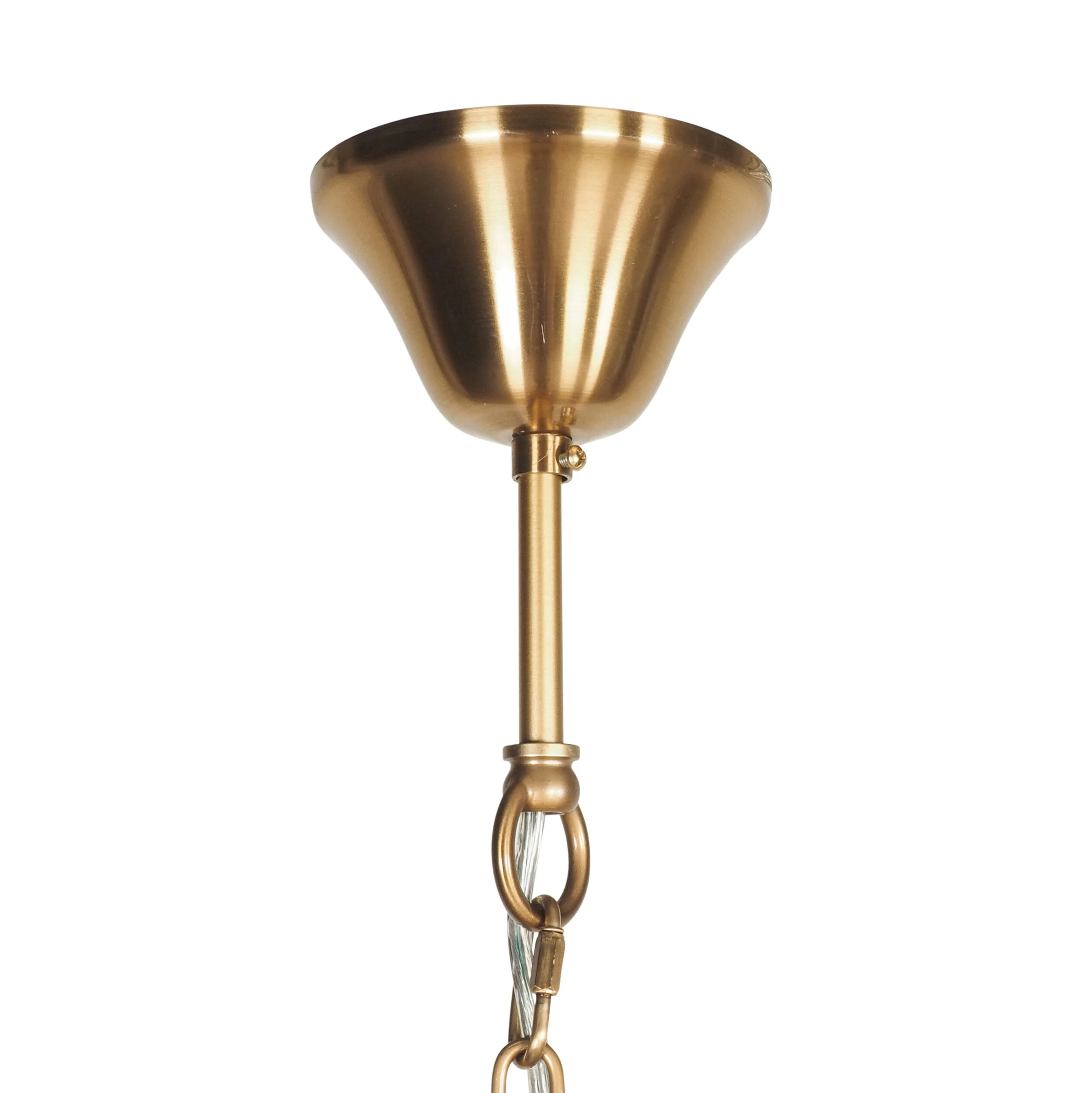 Phoenix Satin Brass 3 Light Crystal Glass Chandelier - Image 5