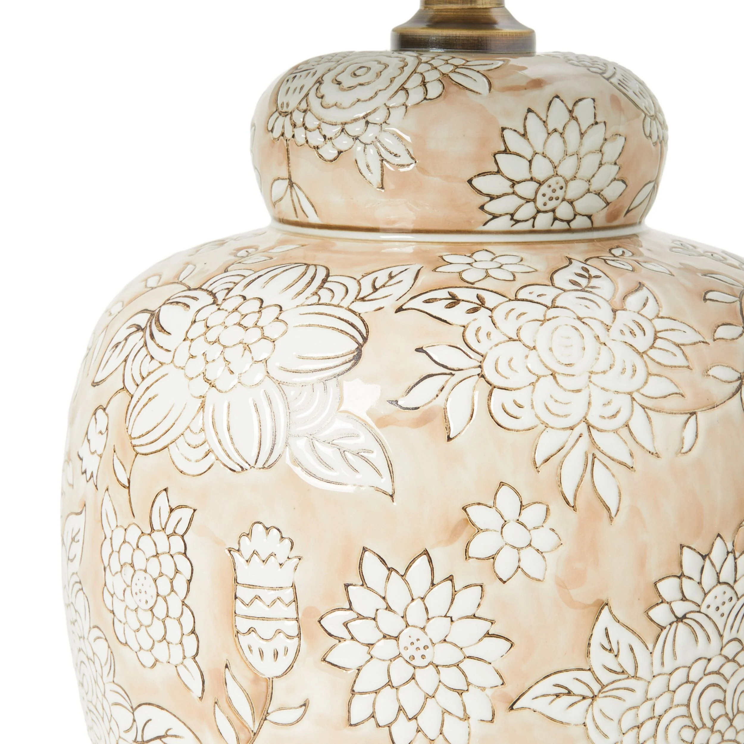 Pink Blush Floral Table Lamp 50cm - Image 2