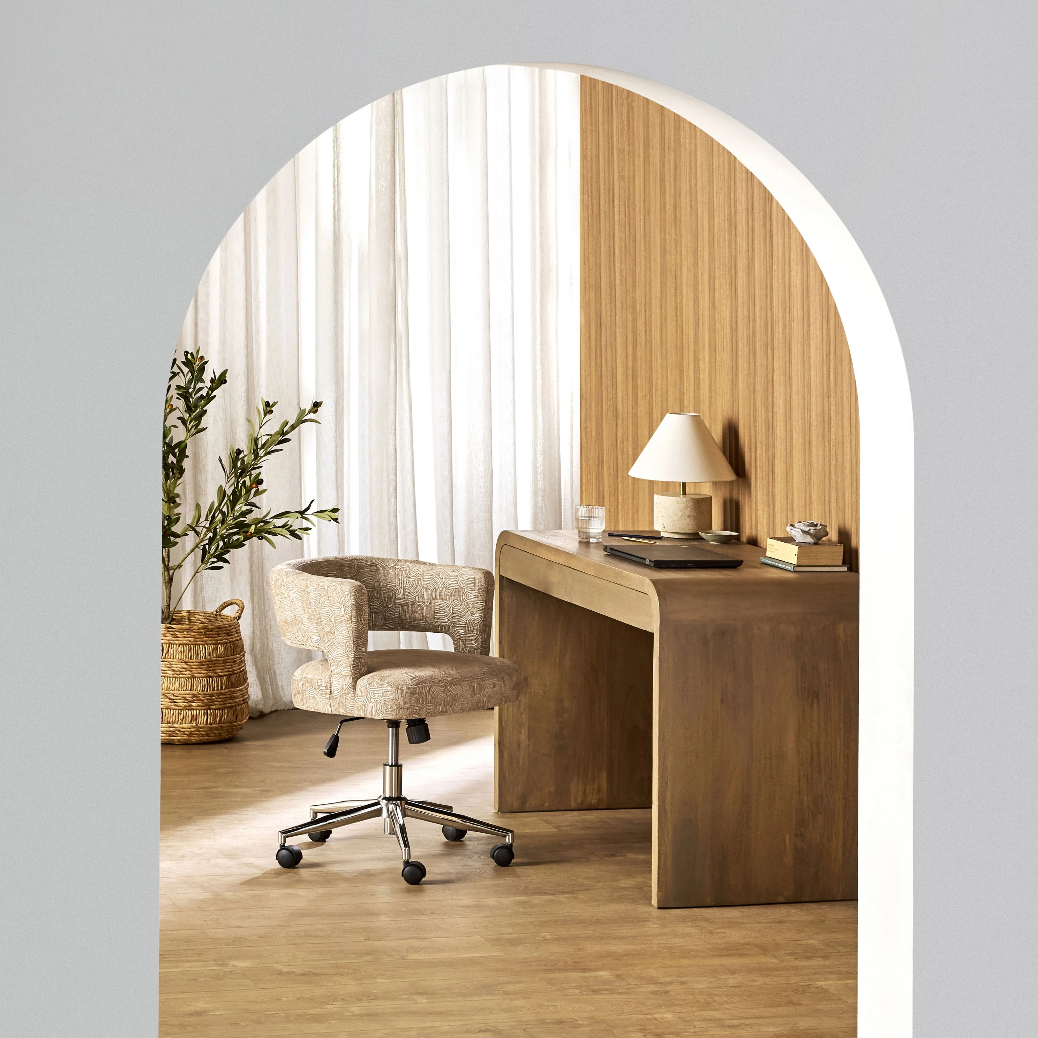 Piper Desk chair Natural Pattern - Image 6