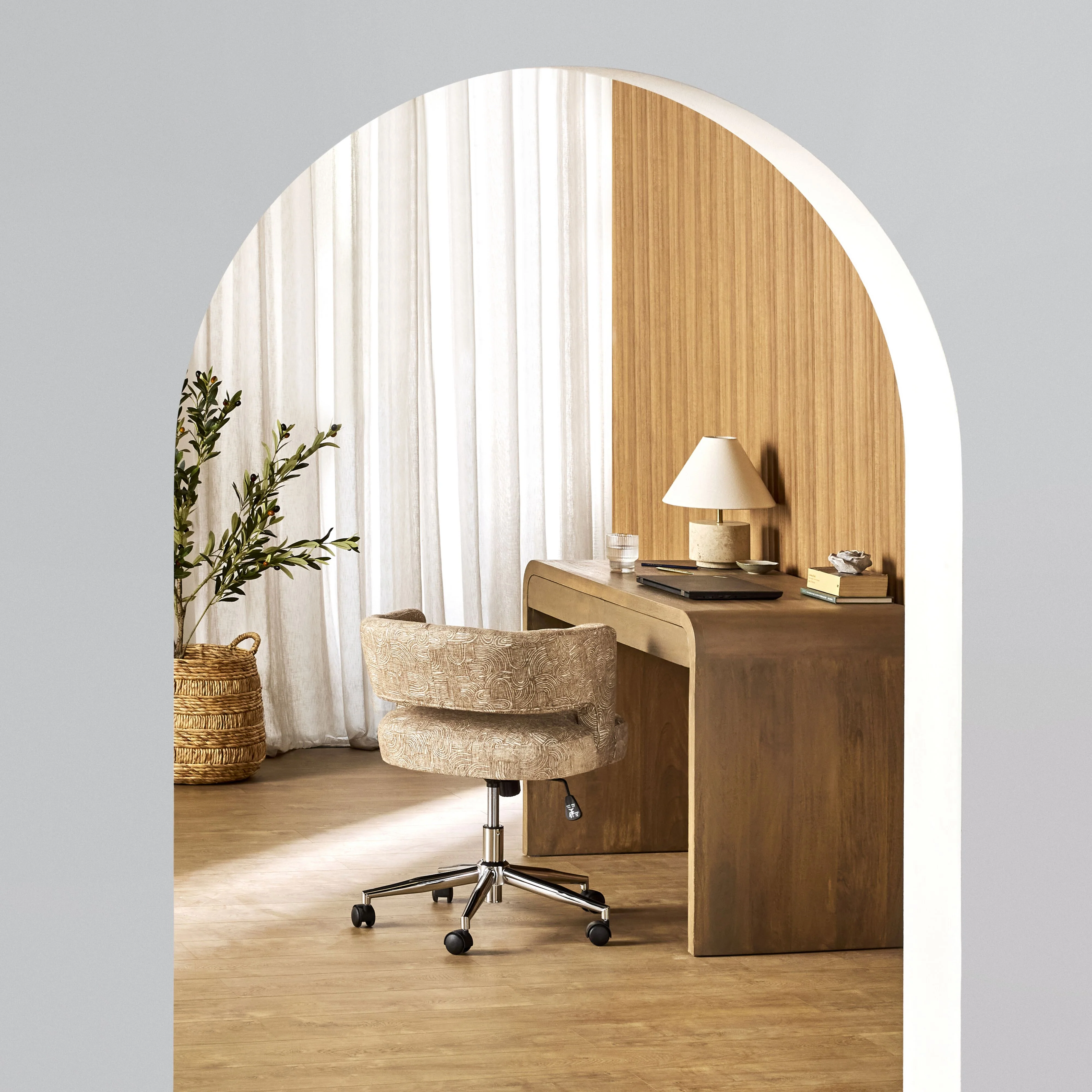 Piper Desk chair Natural Pattern - Image 7