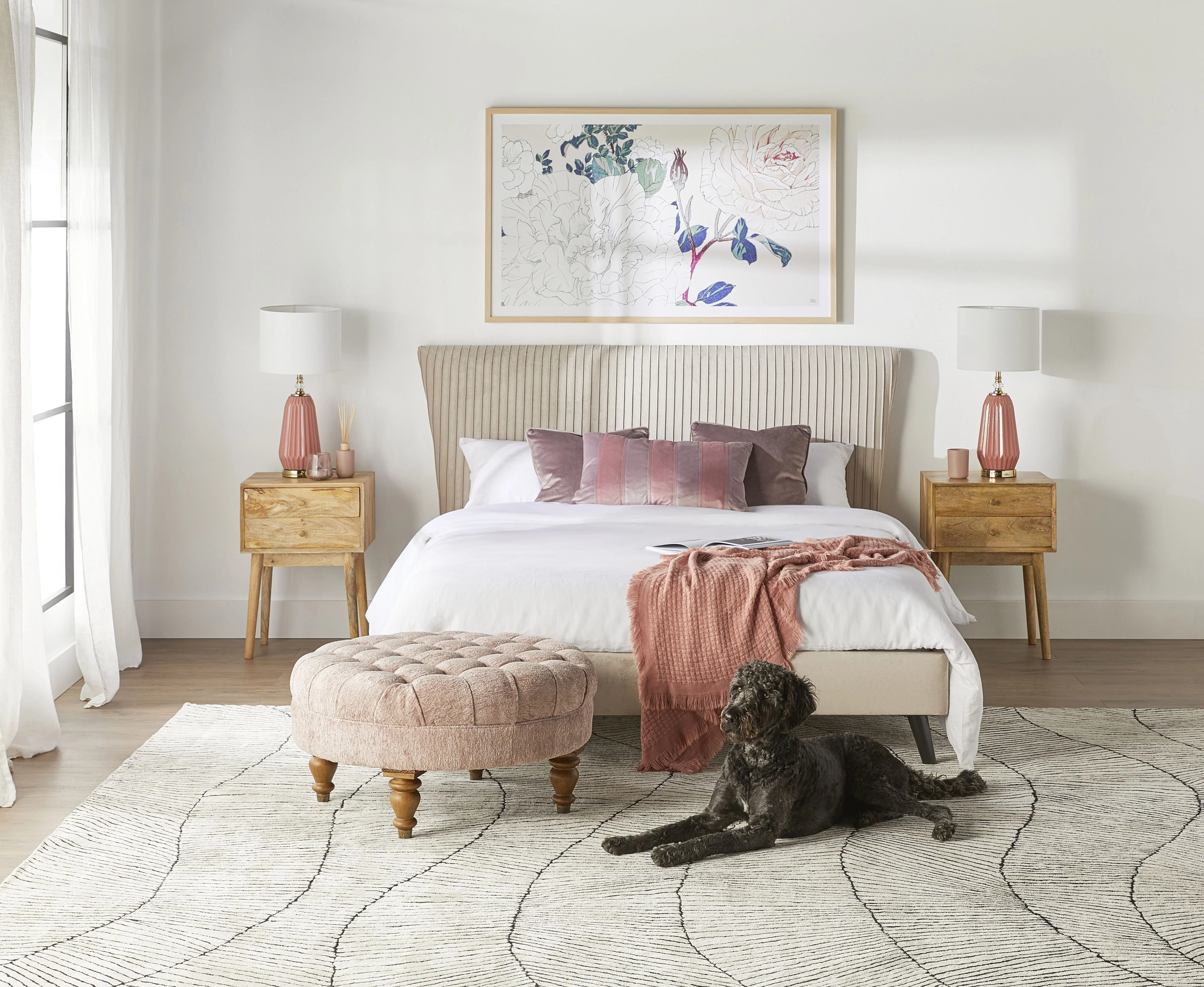Pleat Bed Queen Champagne - Image 9