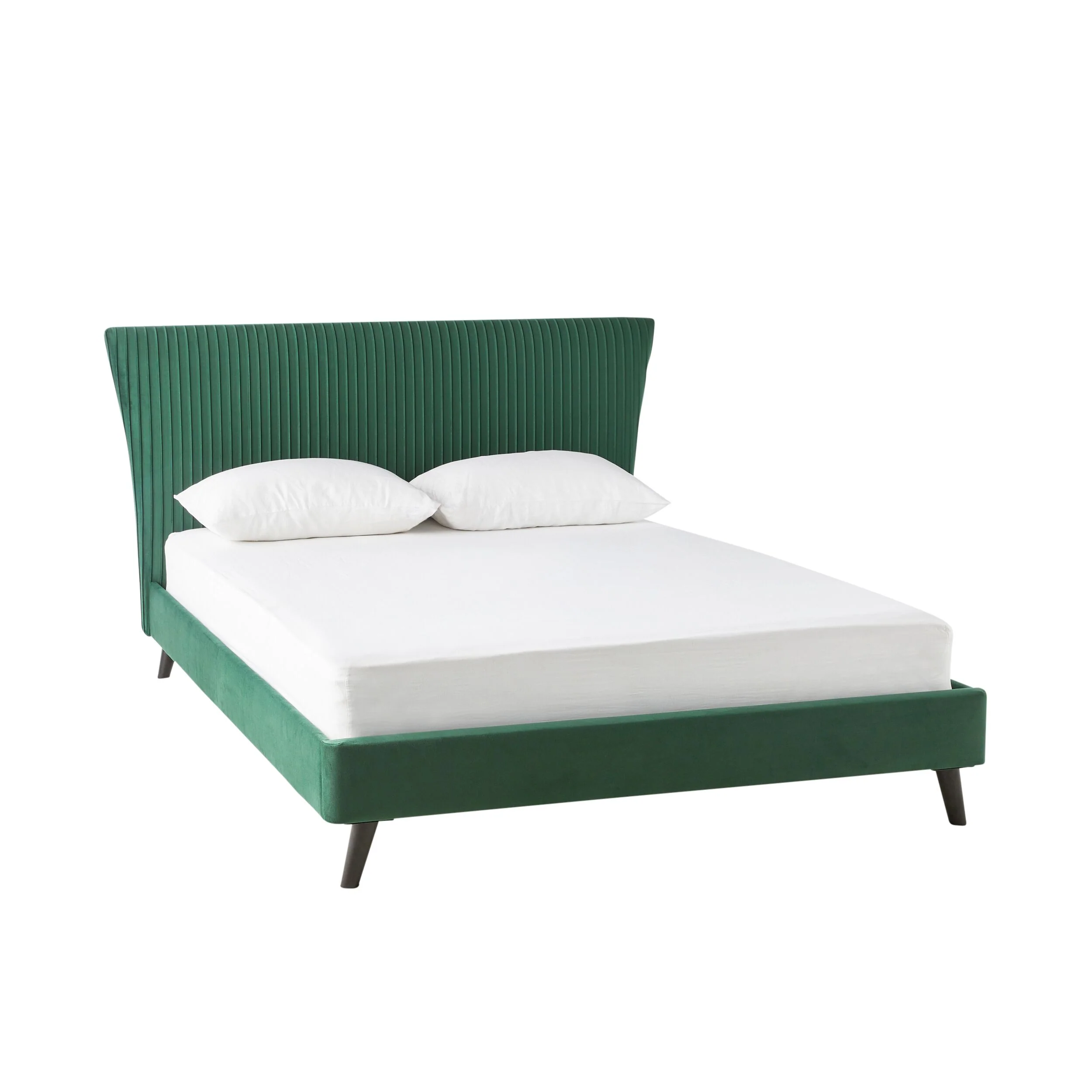 Pleat Bed Queen Emerald - Image 4