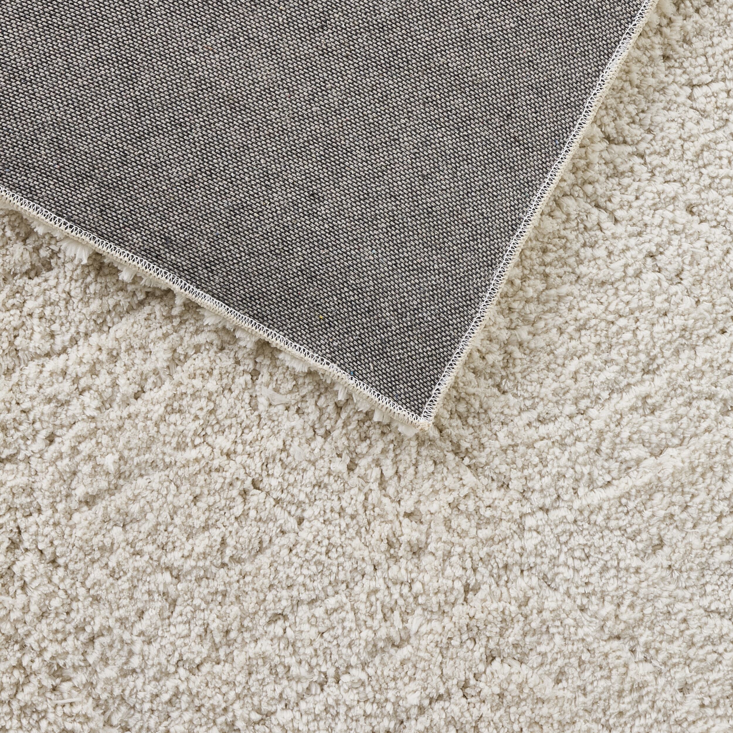 Plush Diamond Rug Cream 150x240cm - Image 3