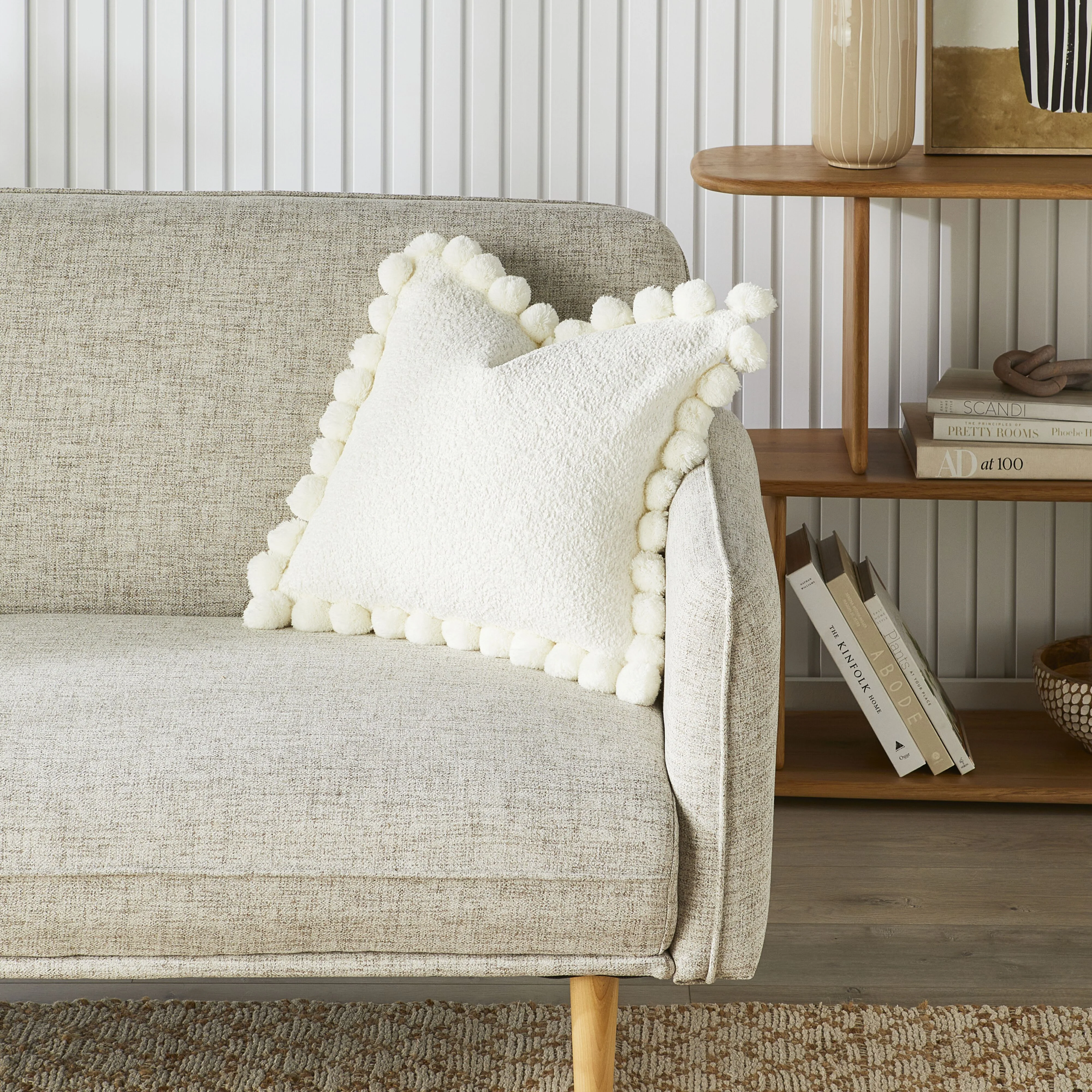 Pom Pom Boucle Cushion Cloud 45x45cm - Image 4