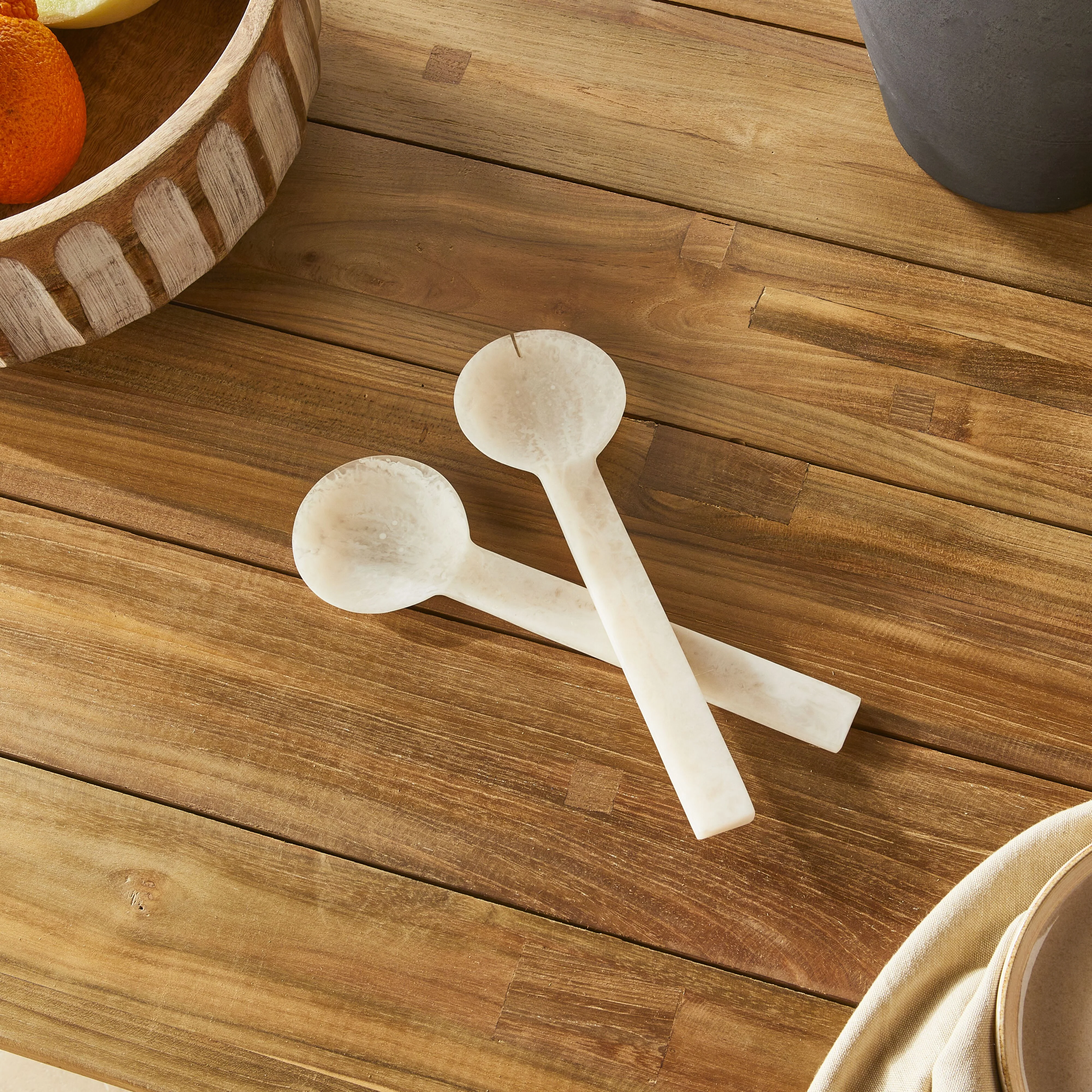 Poppi Salad Server Set of 2 Pearl 28cm - Image 2