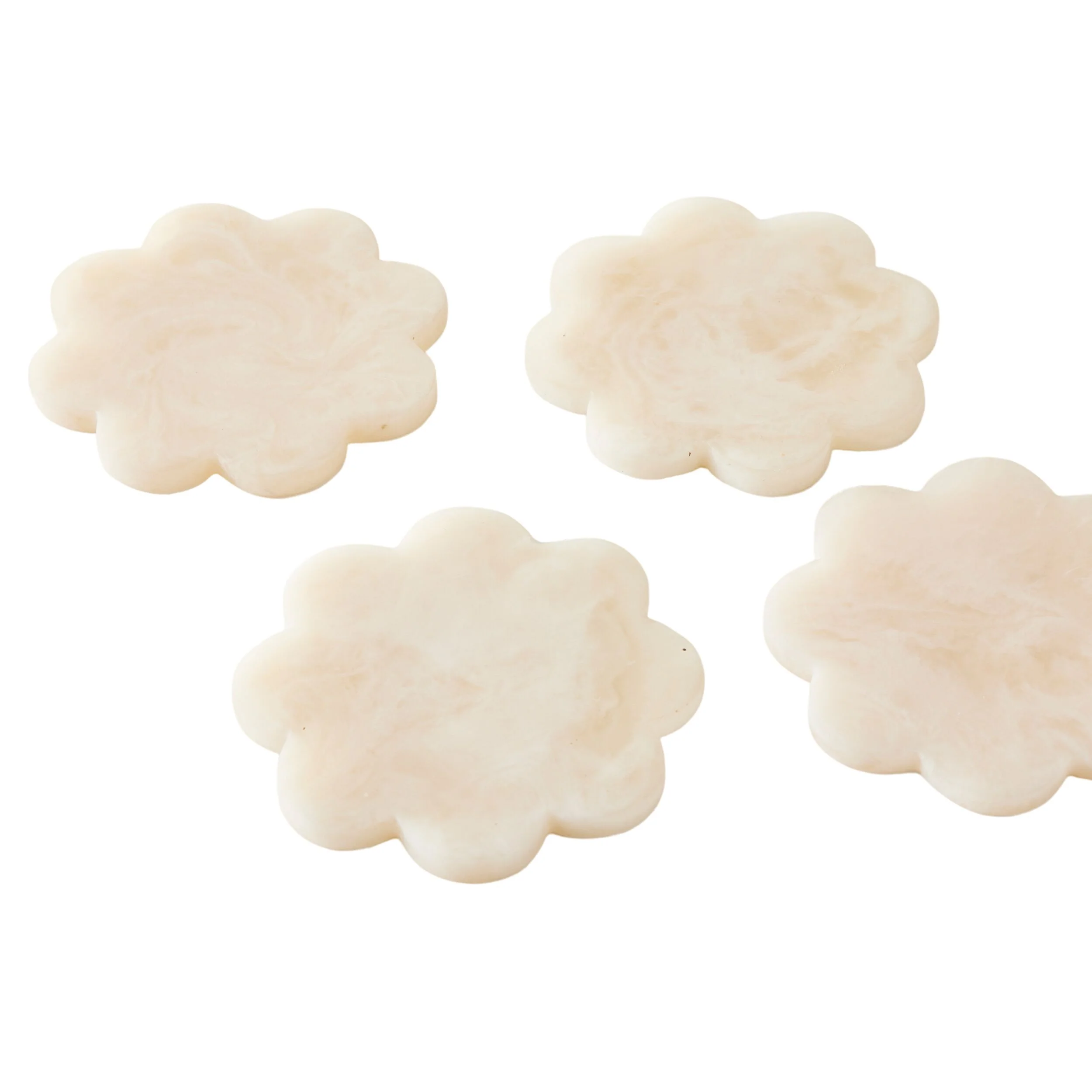 Poppi Scallop Coasters Set of 4 Pearl - Image 2