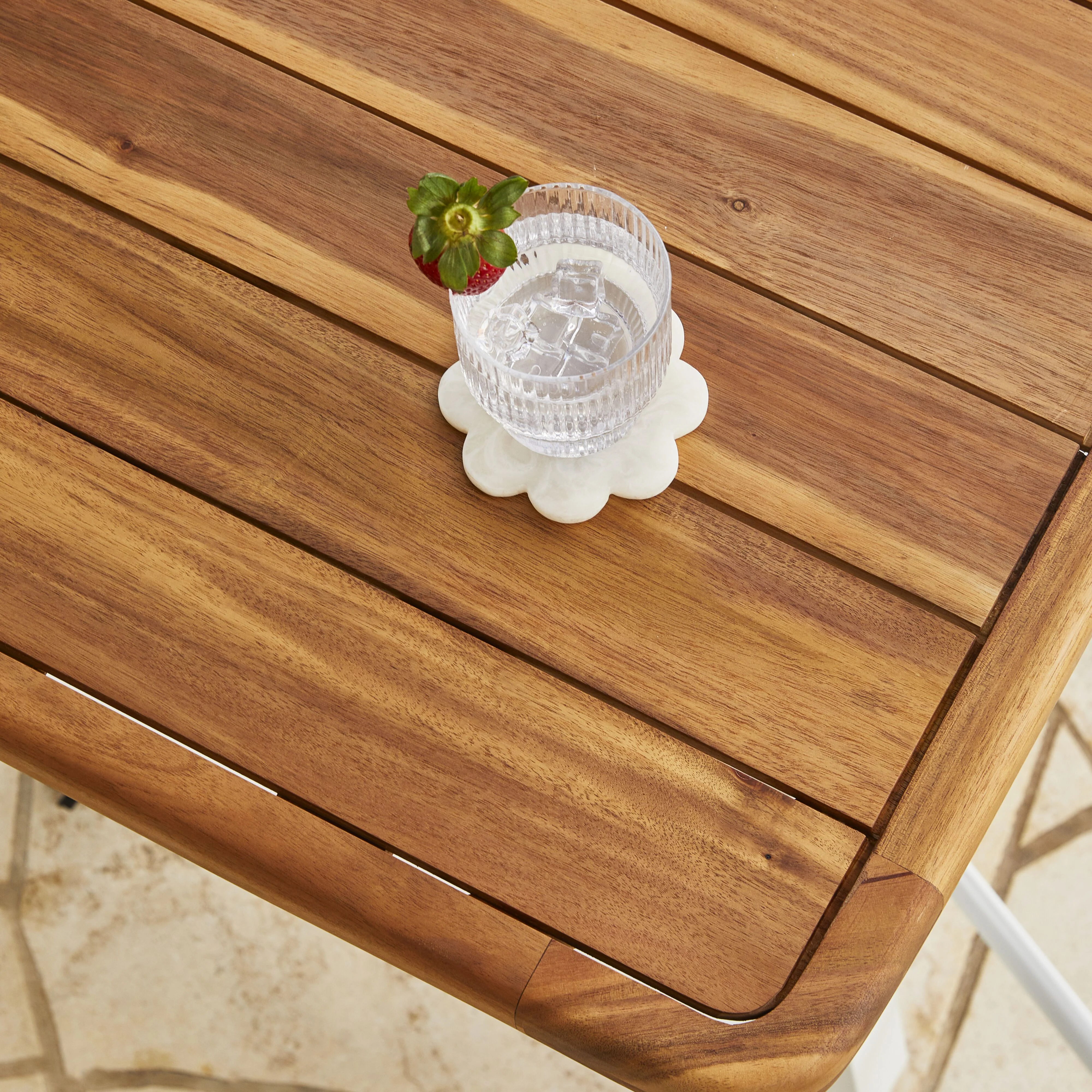 Poppi Scallop Coasters Set of 4 Pearl - Image 5